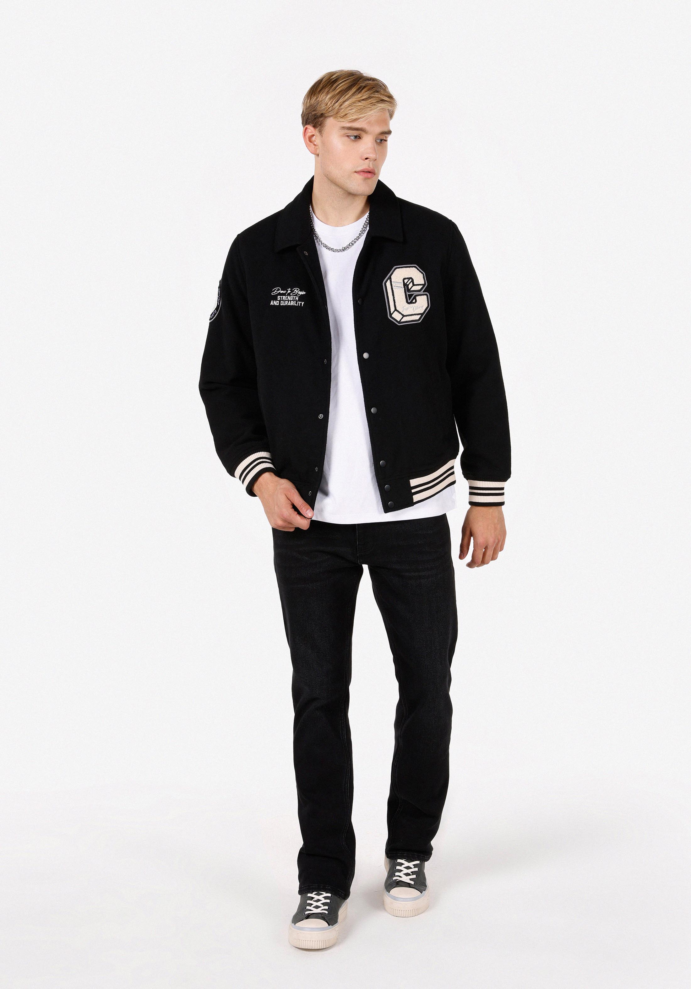 Regular Fit     Erkek Siyah Mont
