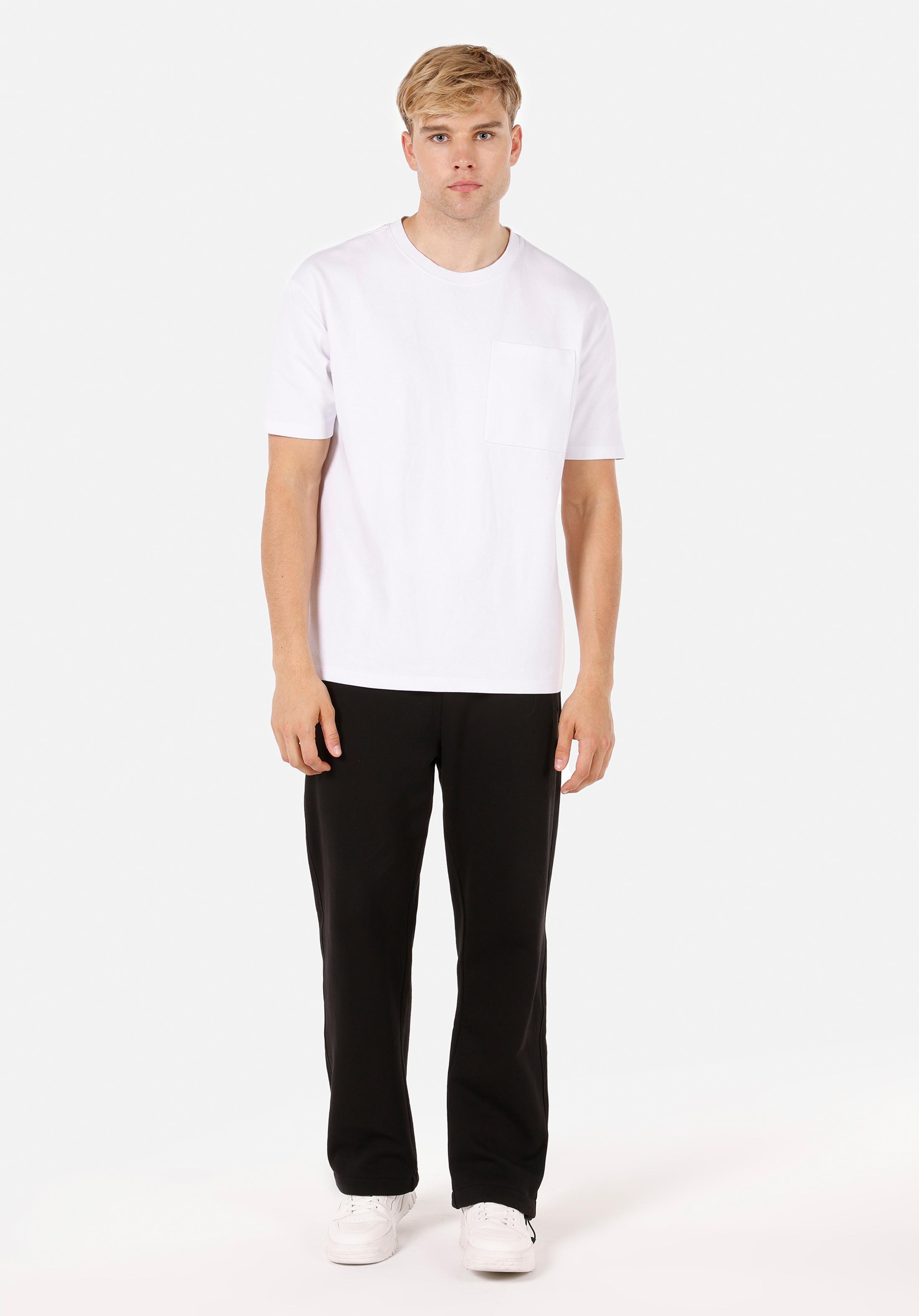 Relaxed Fit Orta Bel  Erkek Siyah Eşofman Altı