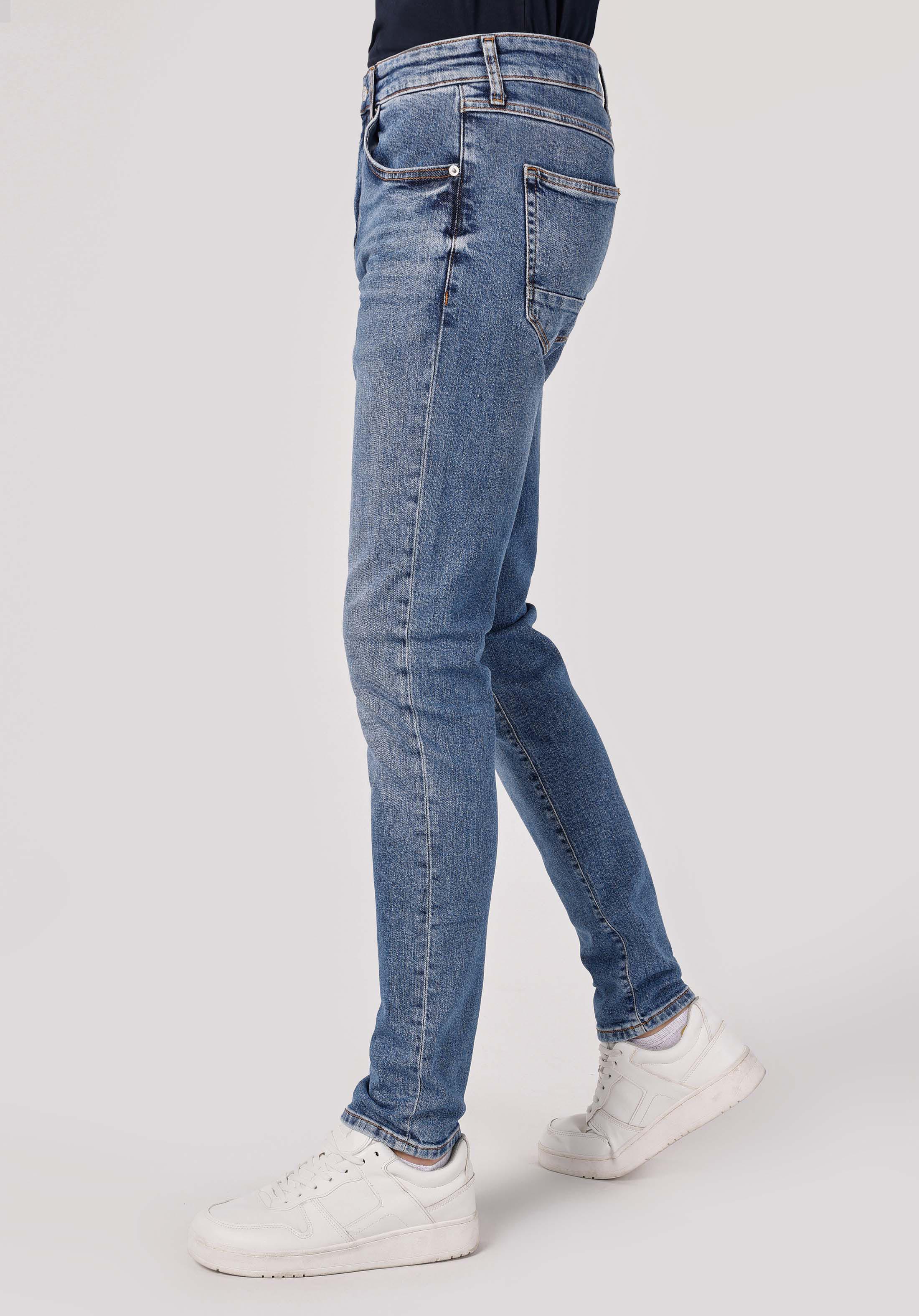 Slim Fit Düşük Bel Dar Paça Erkek İndigo Jean Pantolon