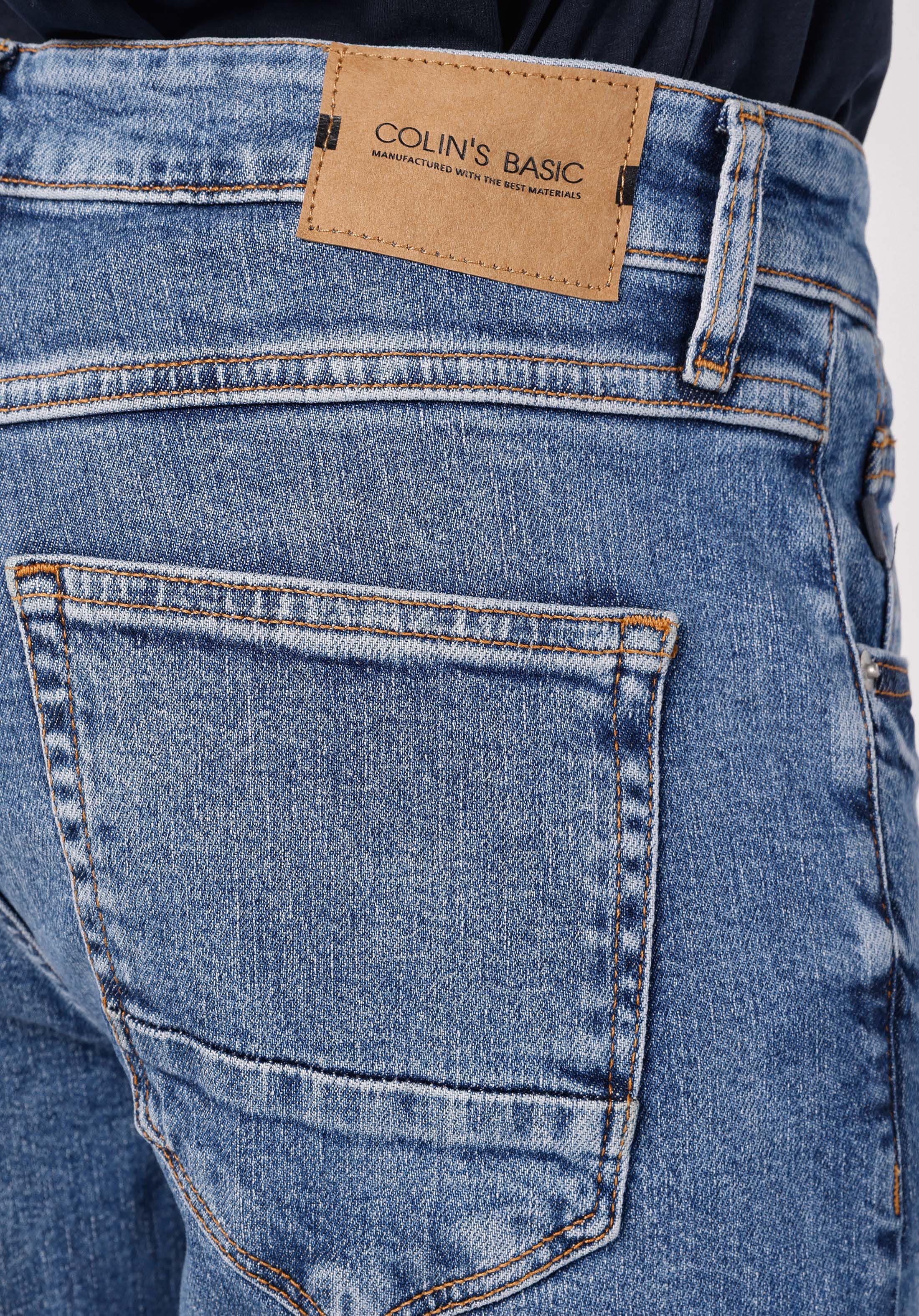 Slim Fit Düşük Bel Dar Paça Erkek İndigo Jean Pantolon