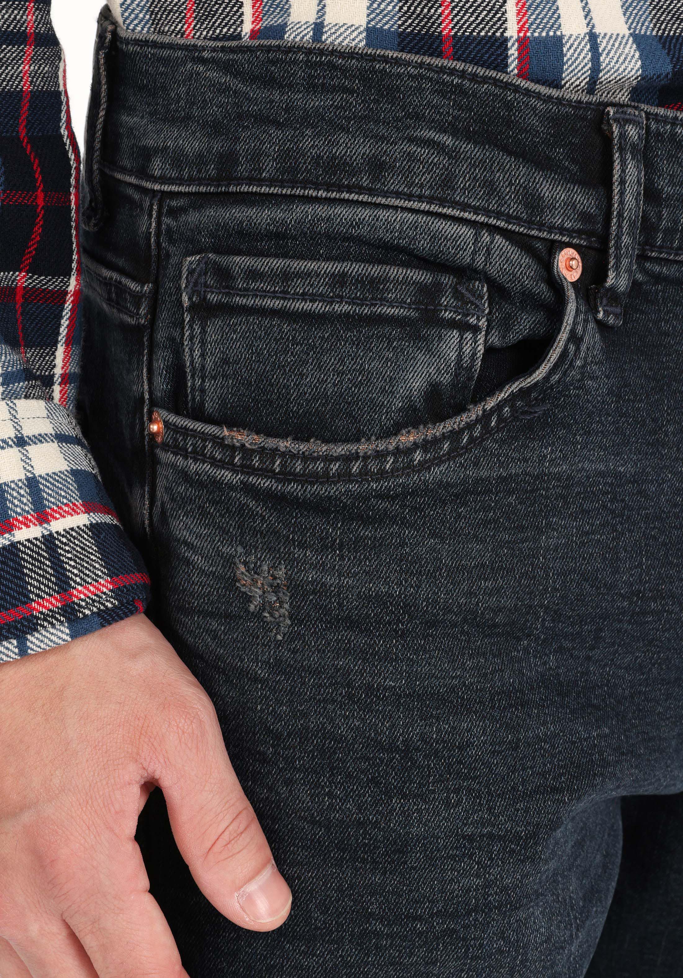 Loose Straight Fit   Erkek İndigo Jean Pantolon