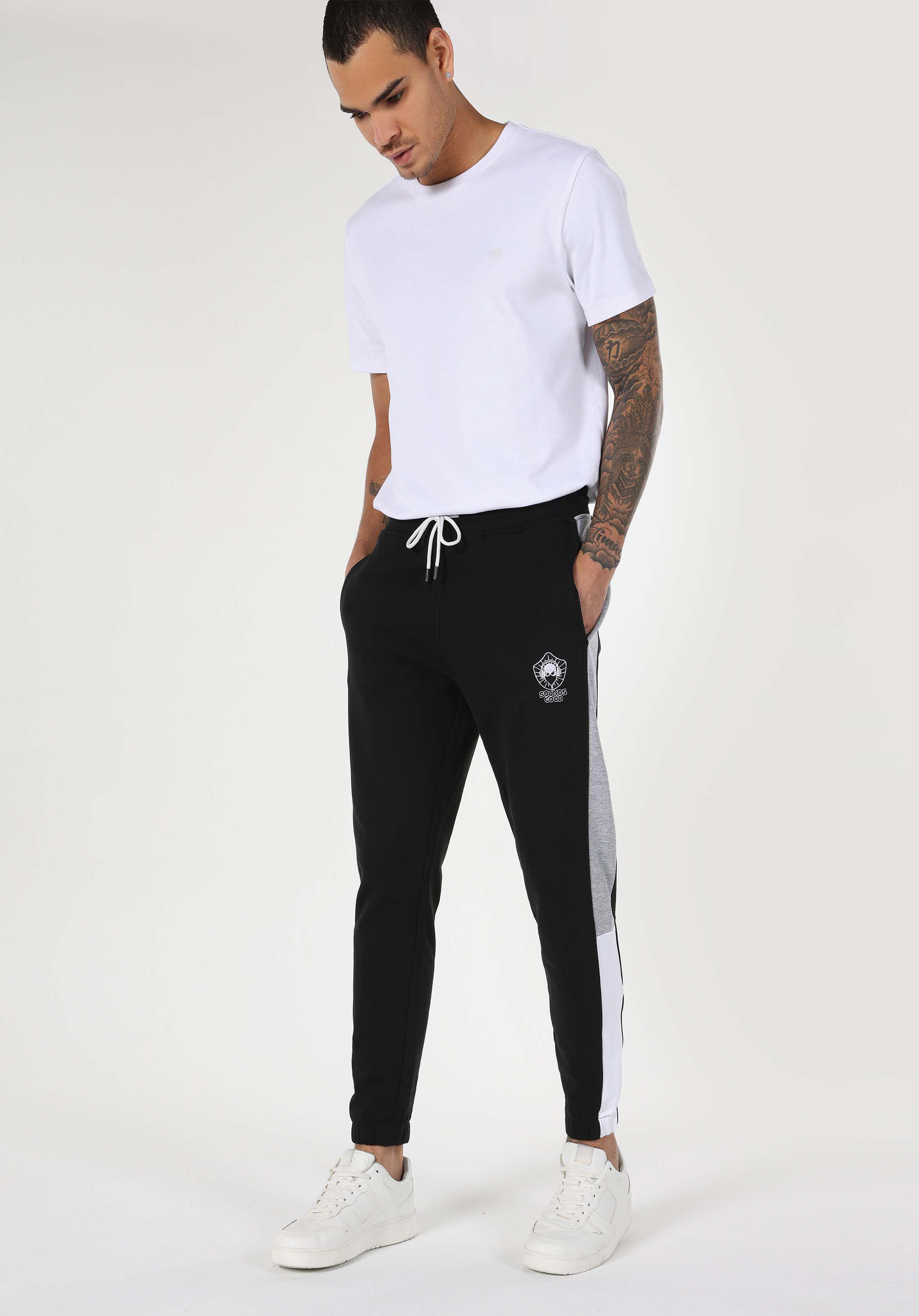 Slim Fit Orta Bel  Erkek Siyah Eşofman Altı Cl1061706