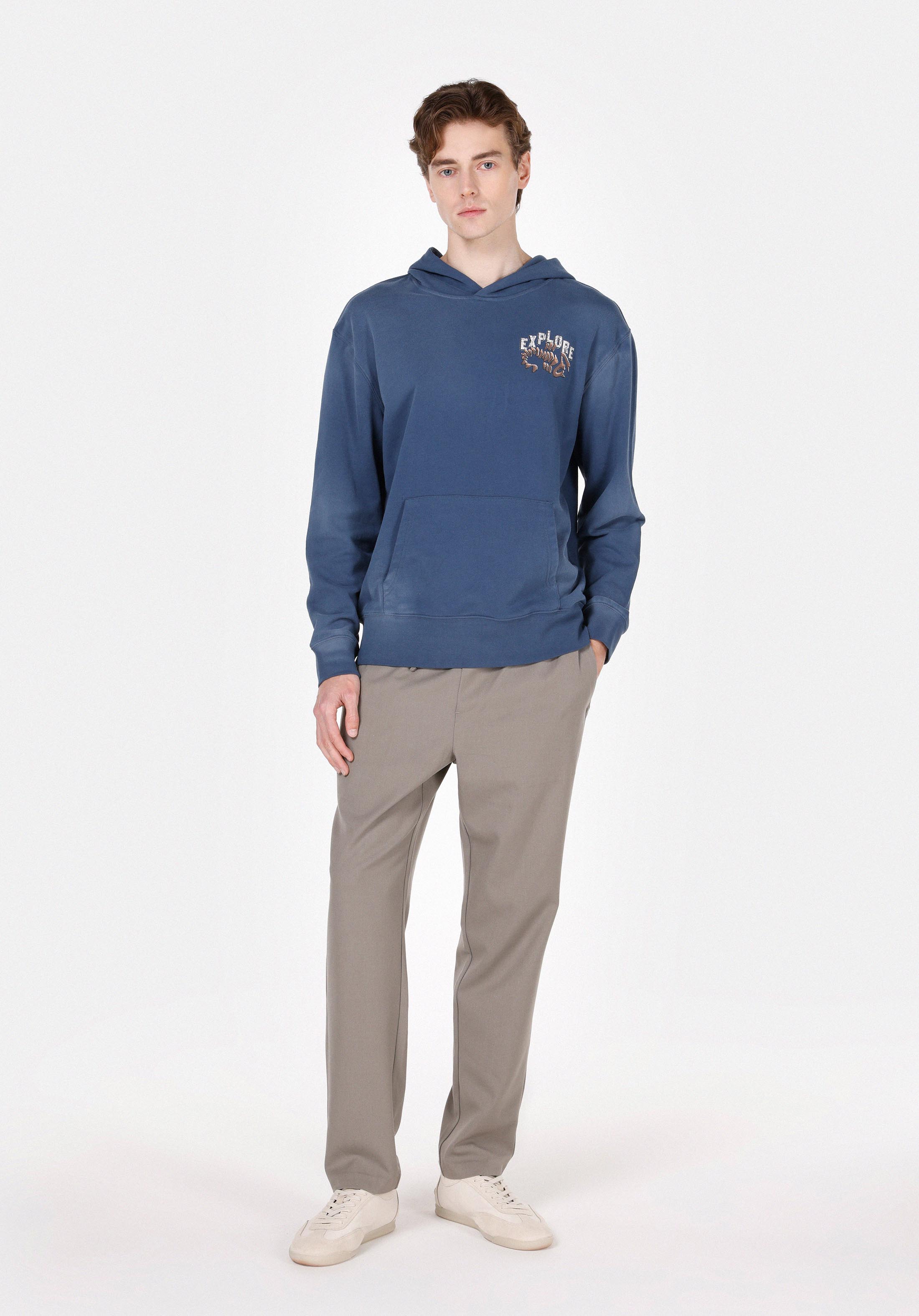 Regular Fit Orta Bel Düz Paça Erkek Yeşil  Pantolon