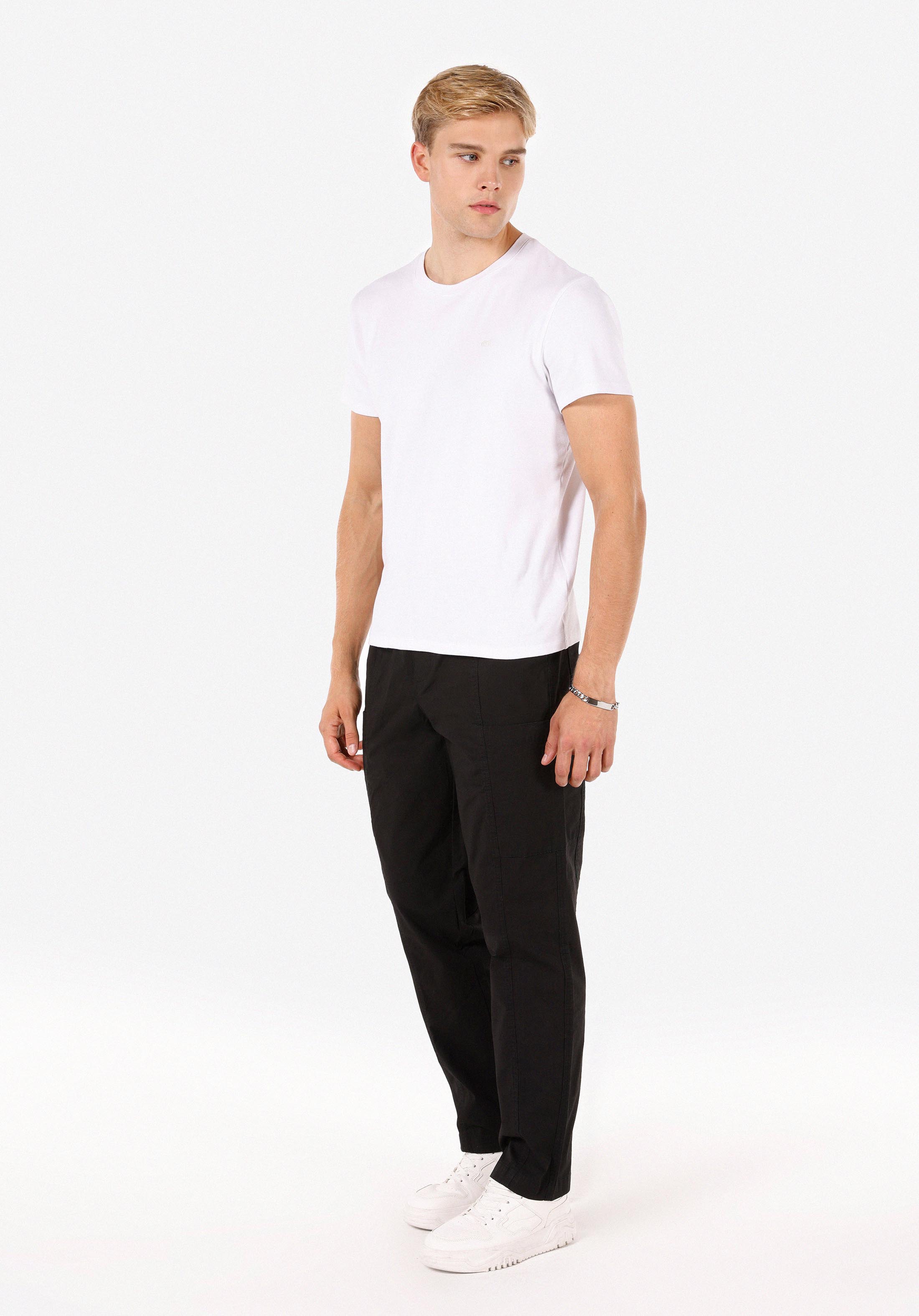 Relaxed Fit Orta Bel Geniş Paça Erkek Siyah  Pantolon