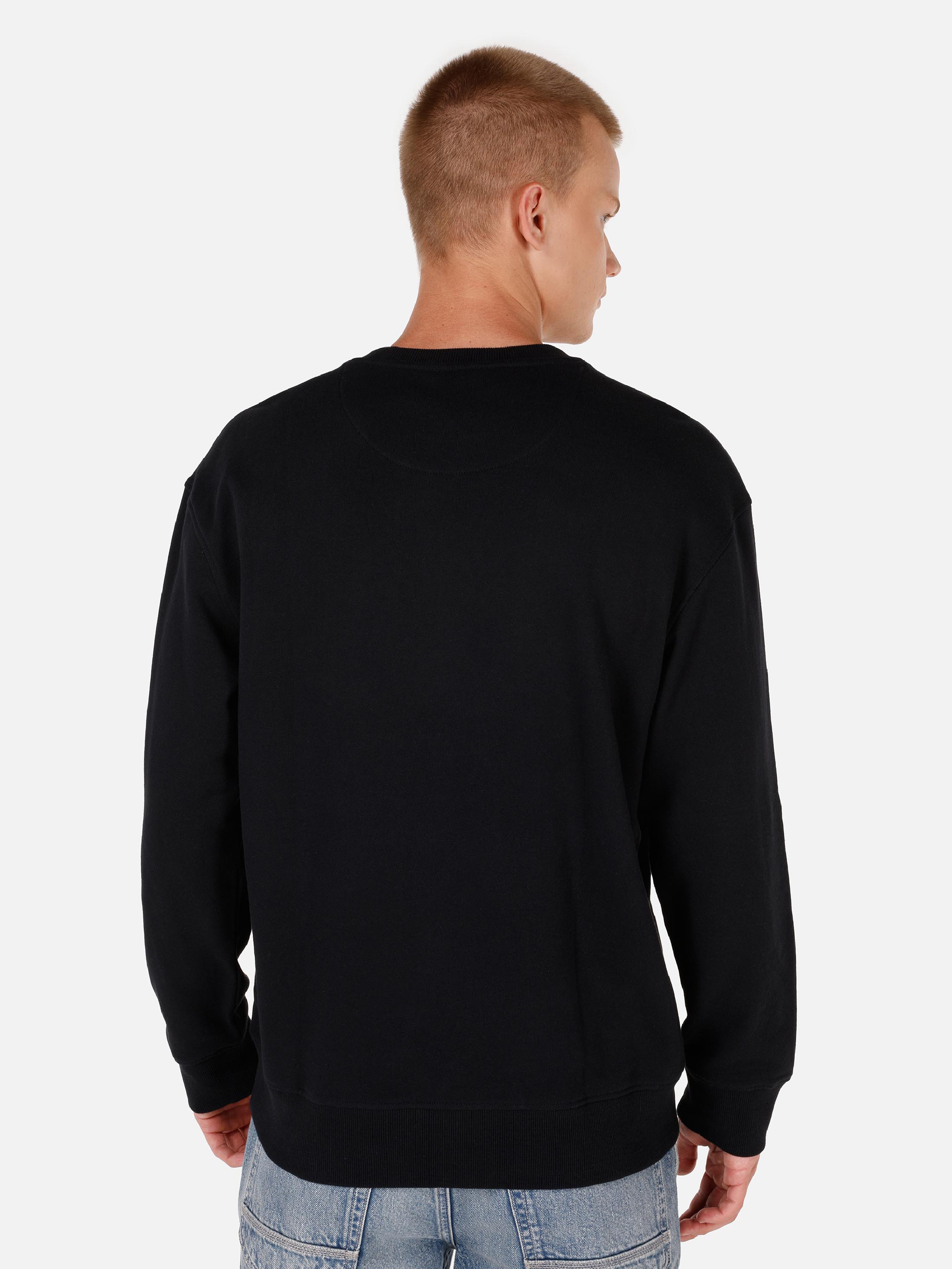 Comfort Fit   Erkek Siyah Sweatshirt