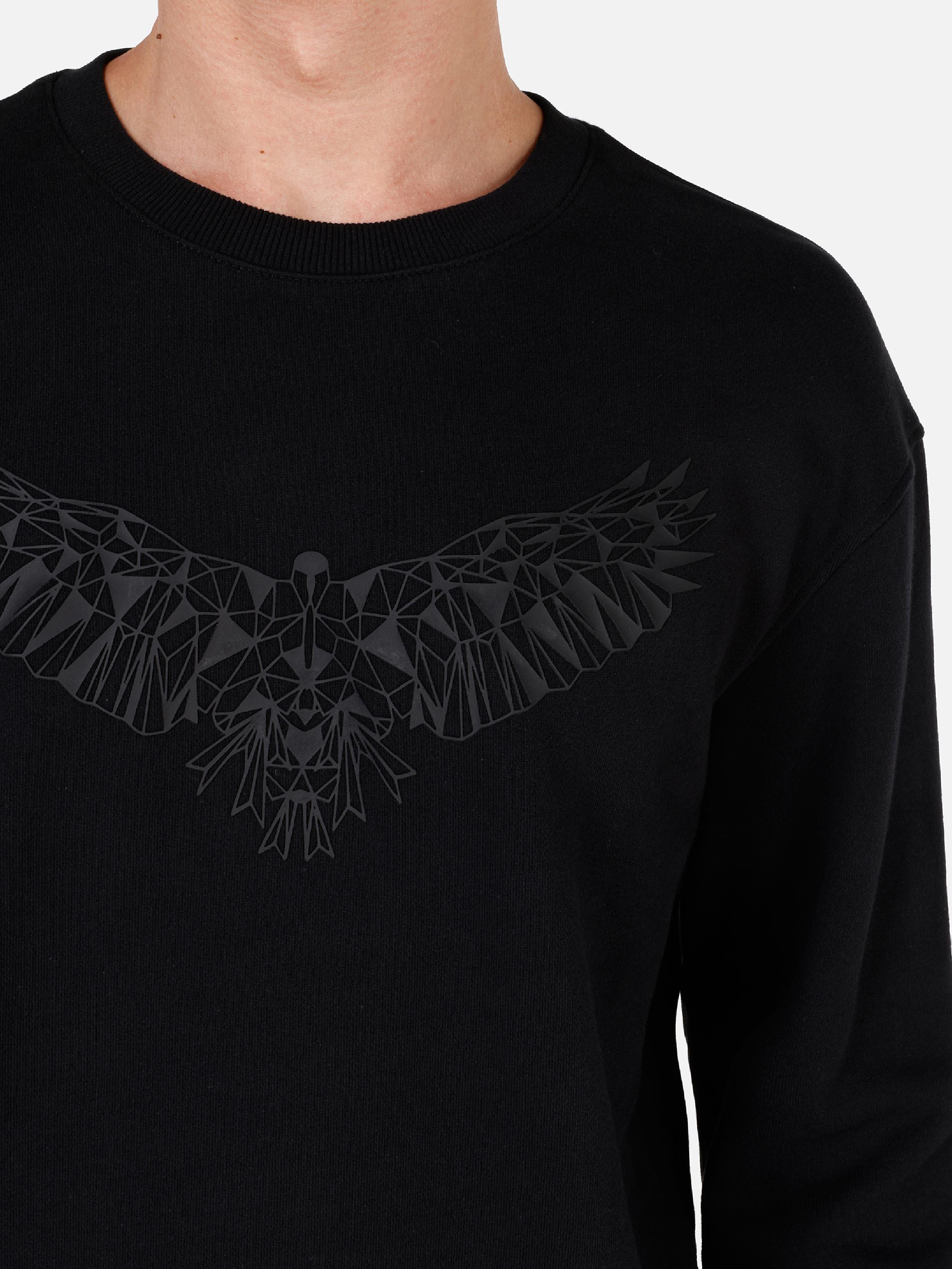 Comfort Fit   Erkek Siyah Sweatshirt