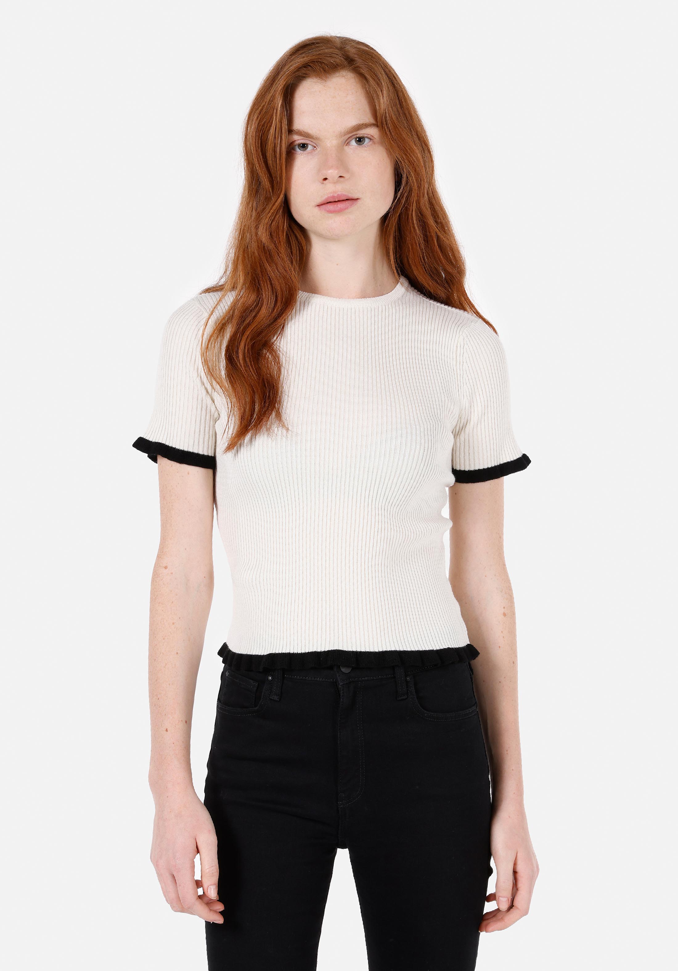 Slim Fit   Kadın Ekru  Kazak