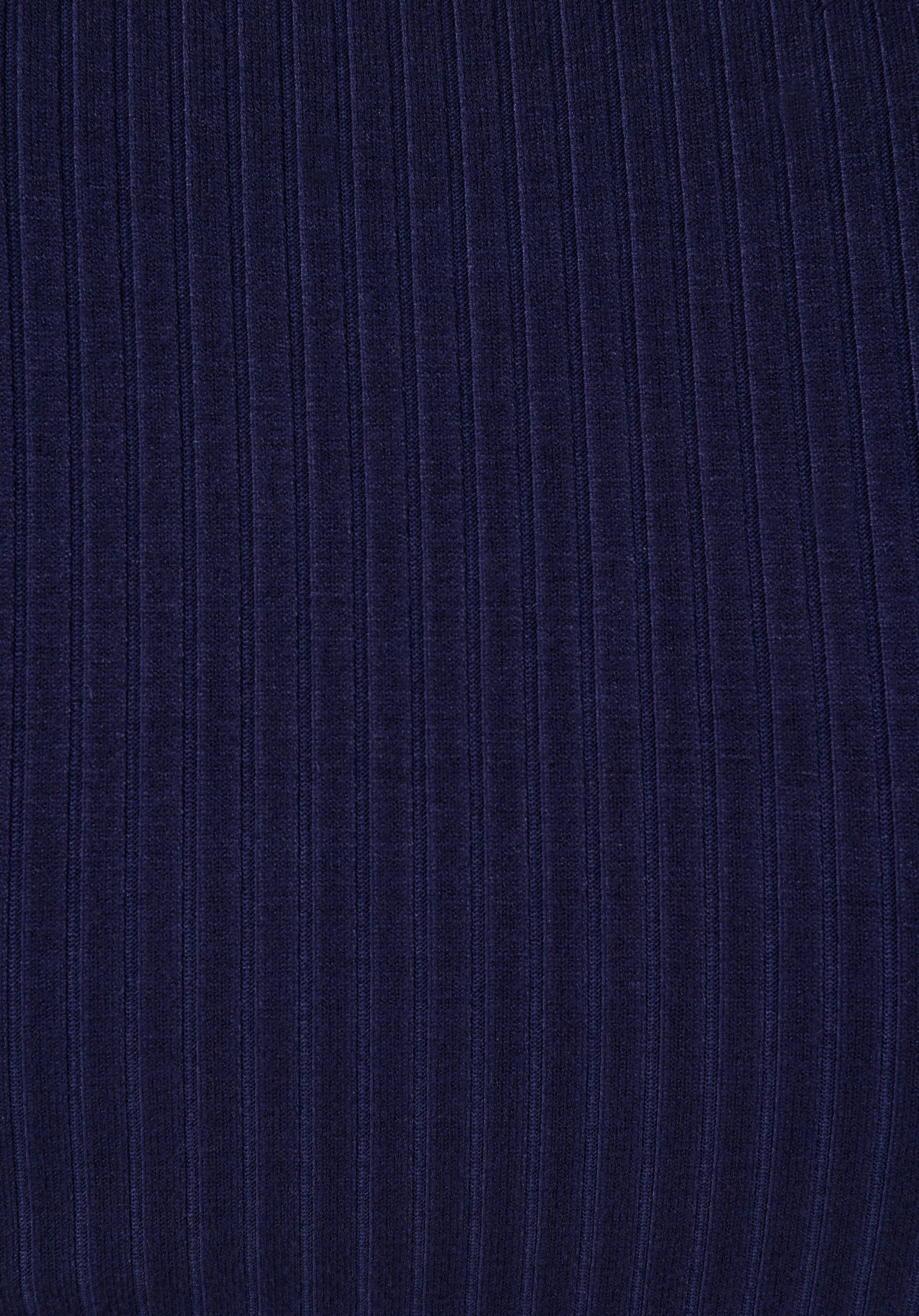 Slim Fit Polo Yaka Düz Kadın Lacivert Kısa Kol Tişört