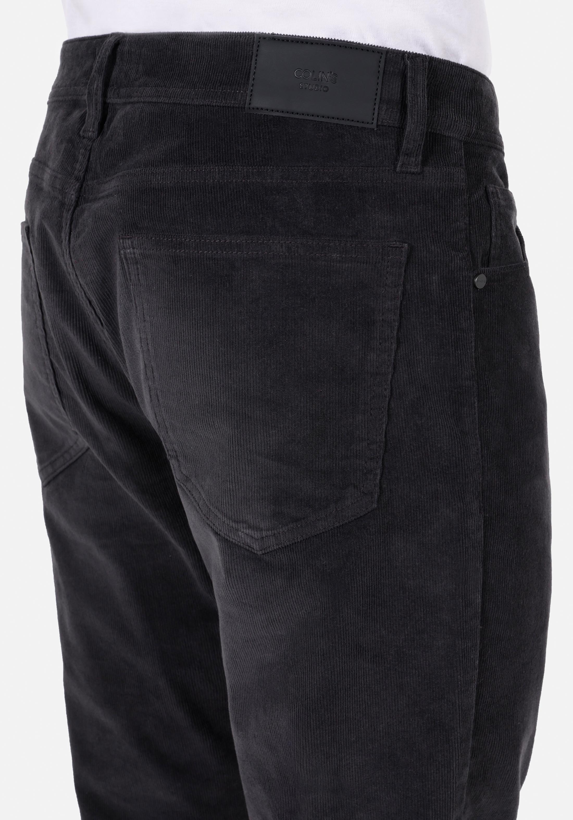 Regular Fit Orta Bel Düz Paça Erkek Gri  Pantolon