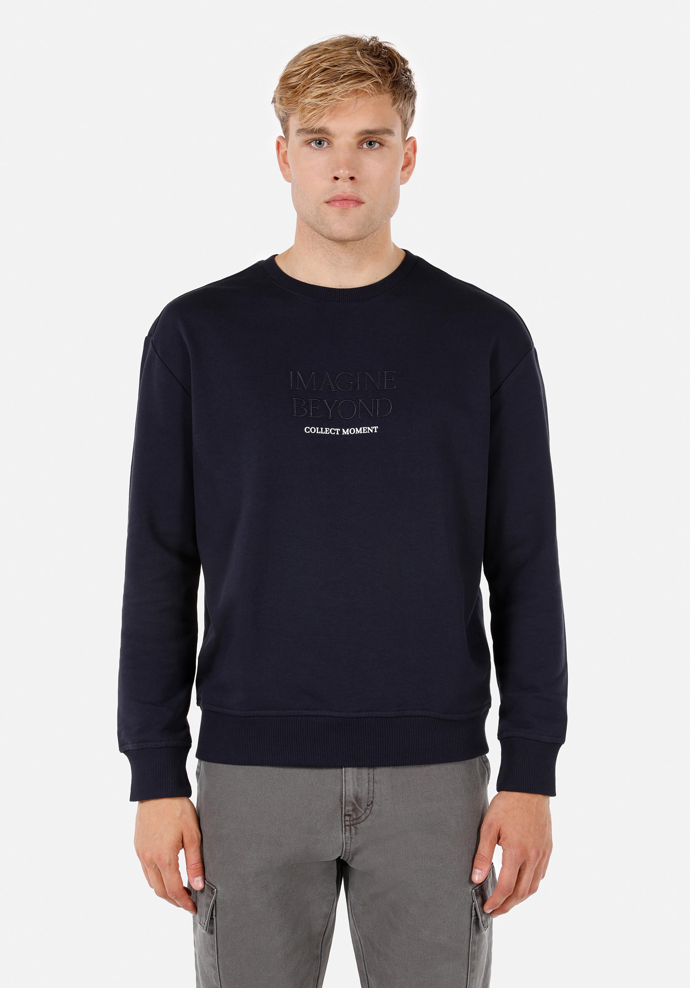 Comfort Fit   Erkek Lacivert Sweatshirt