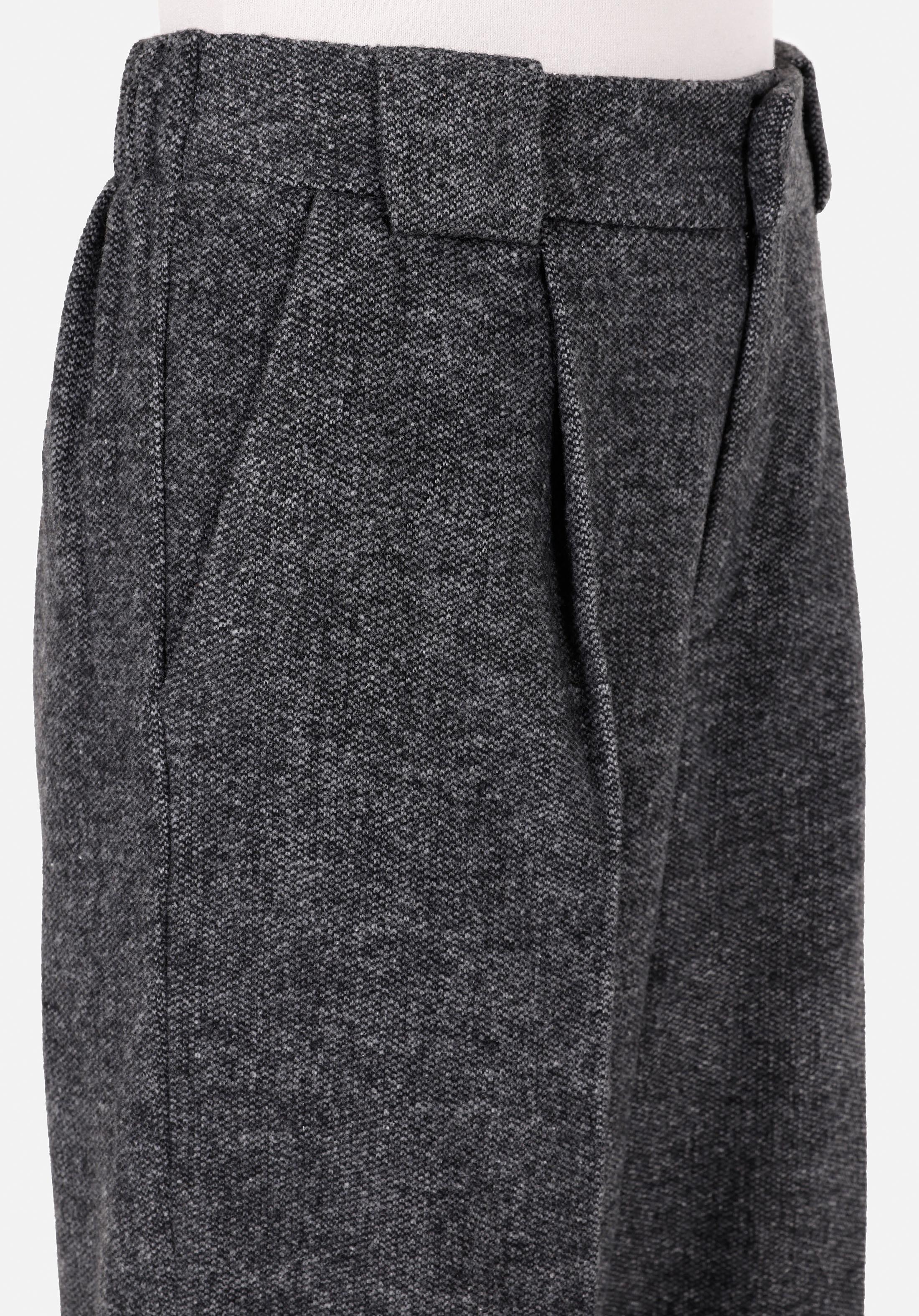 Regular Fit Yüksek Bel Geniş Paça Kadın Gri  Pantolon