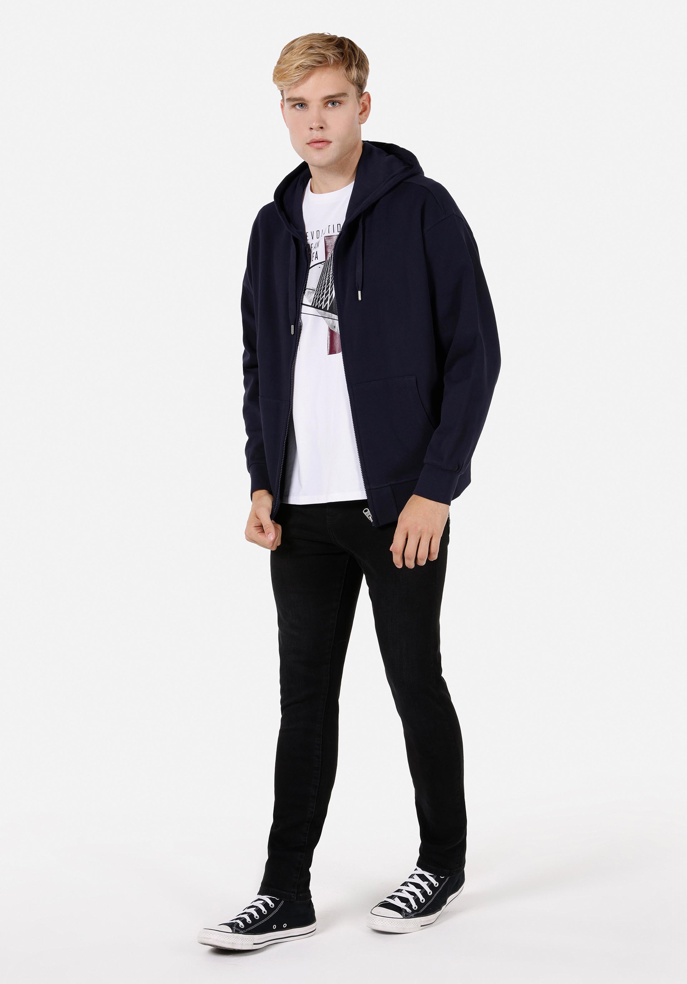 Oversize Fit   Erkek Lacivert Sweatshirt