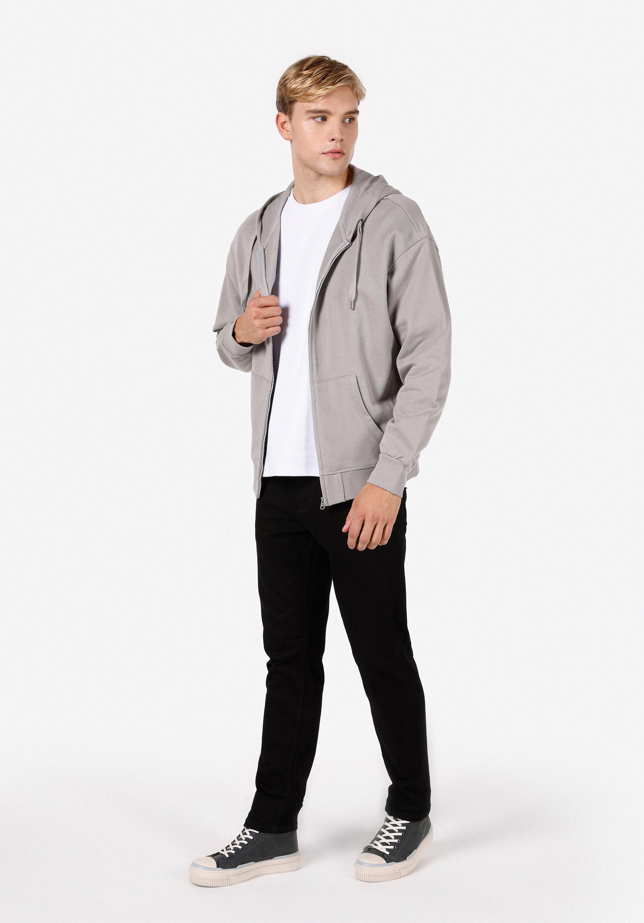 Oversize Fit   Erkek Taş Sweatshirt