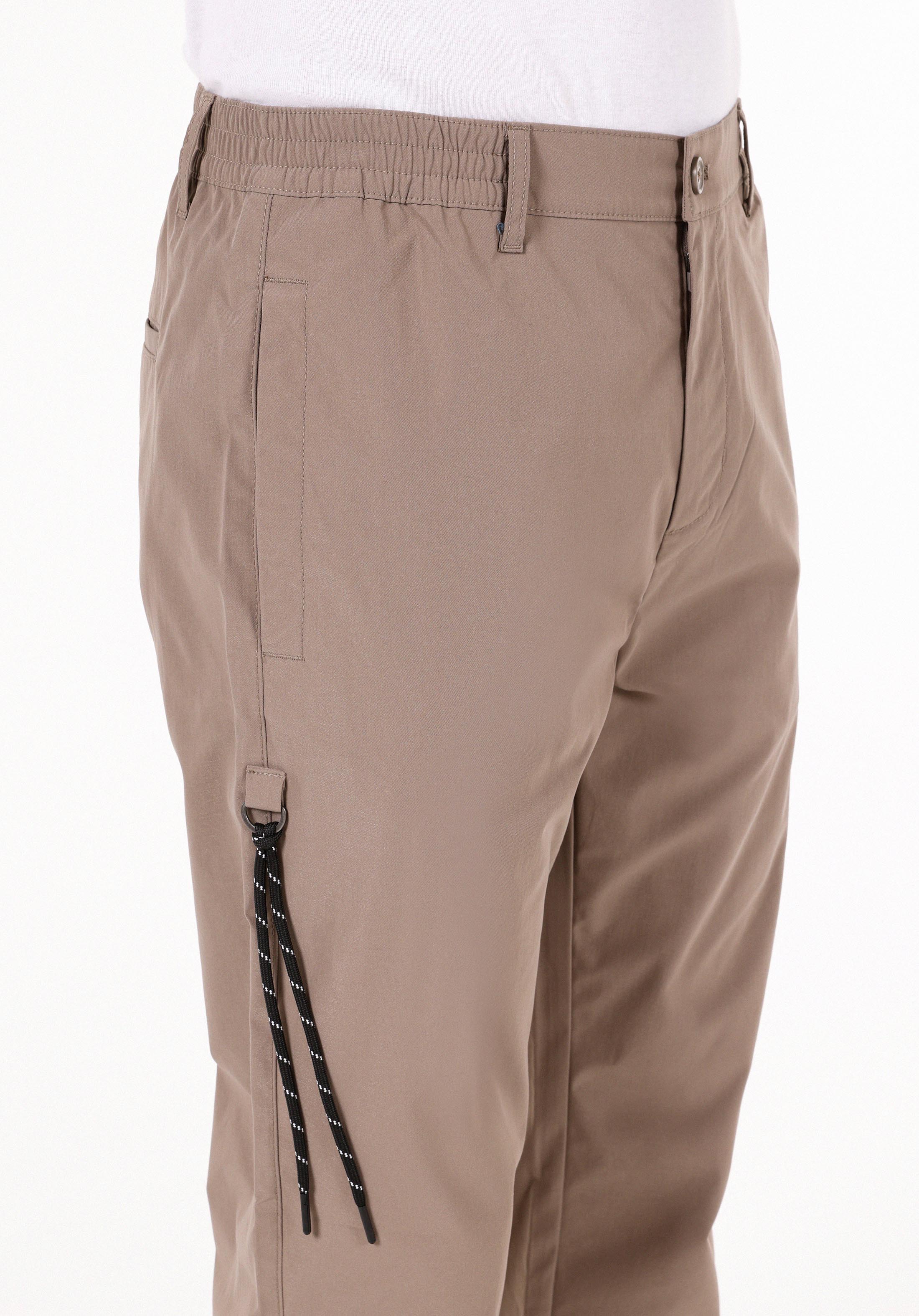 Regular Fit Orta Bel Düz Paça Erkek Bej  Pantolon