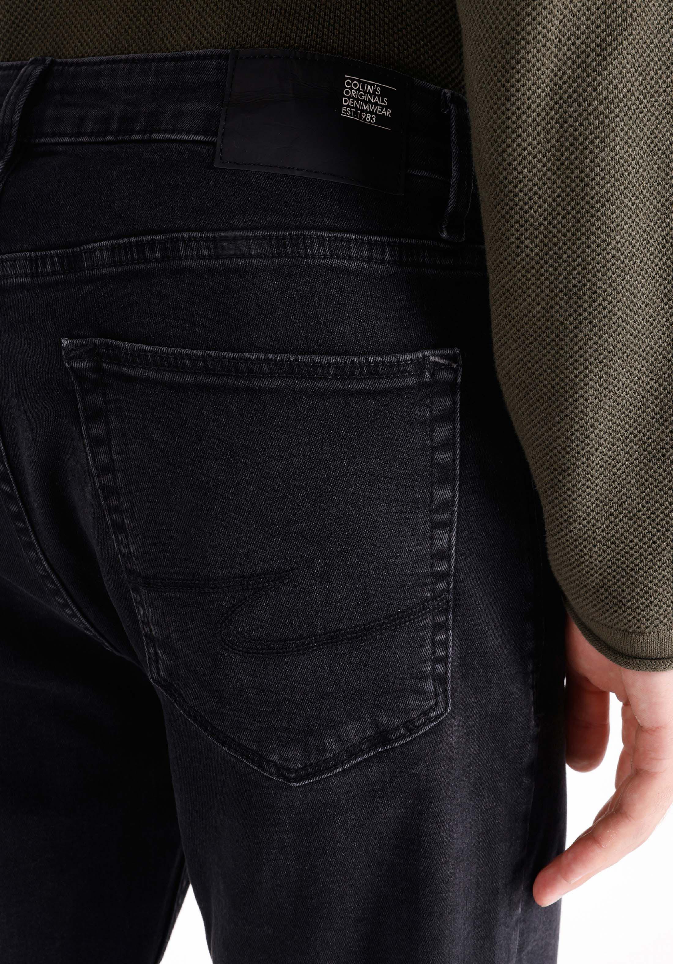 Regular Fit Orta Bel Daralan Paça Erkek Siyah Jean Pantolon