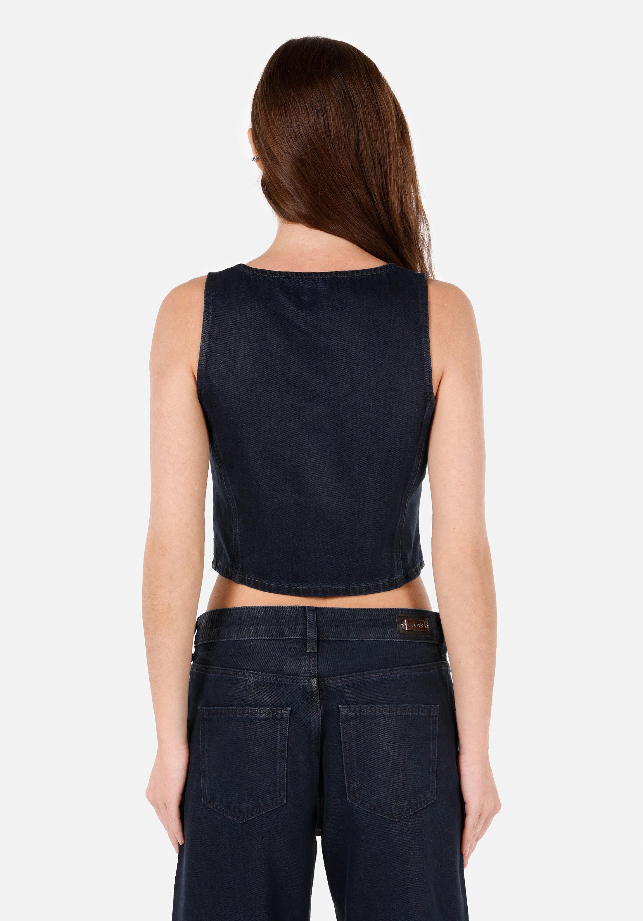Slim Fit     Kadın Koyu Mavi Yelek