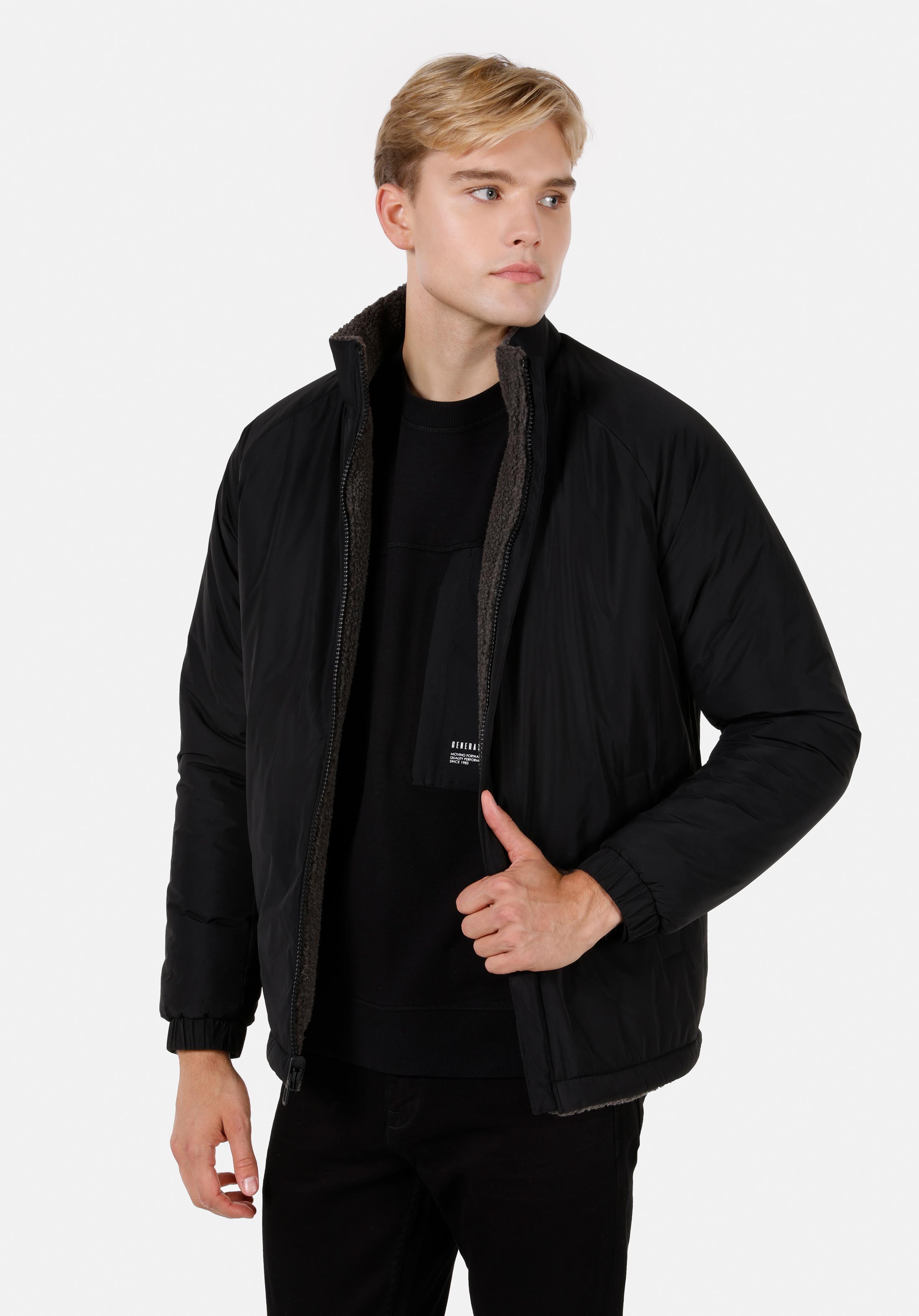 Regular Fit     Erkek Gri Mont