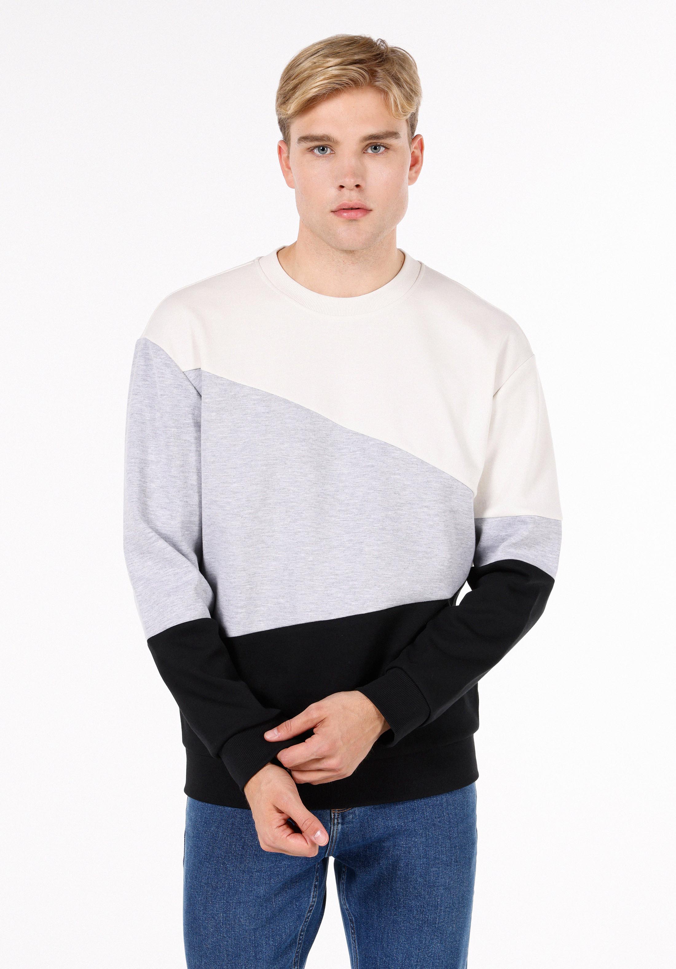 Comfort Fit   Erkek Siyah Sweatshirt
