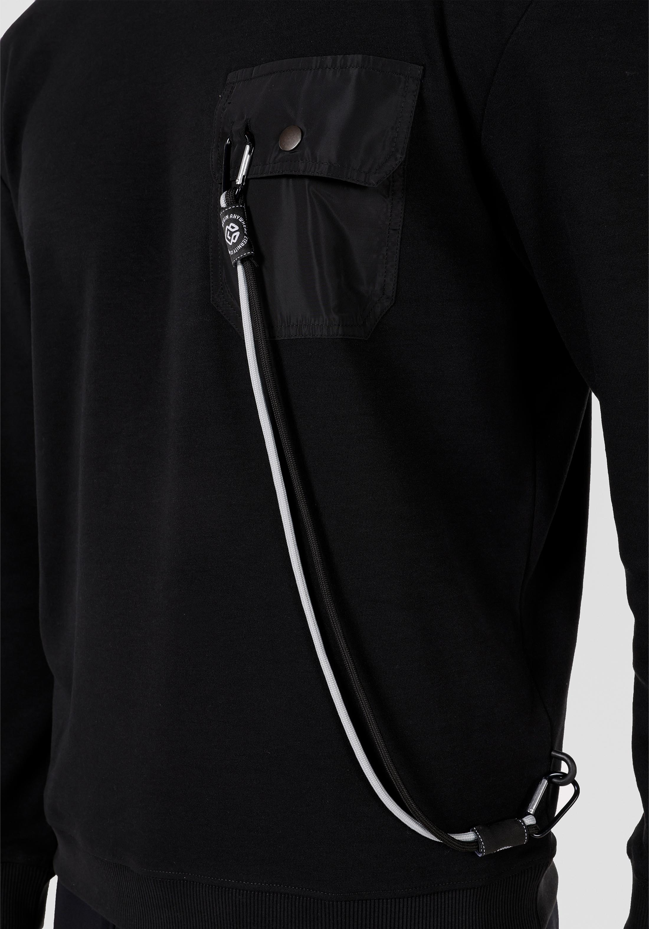 Comfort Fit   Erkek Siyah Sweatshirt