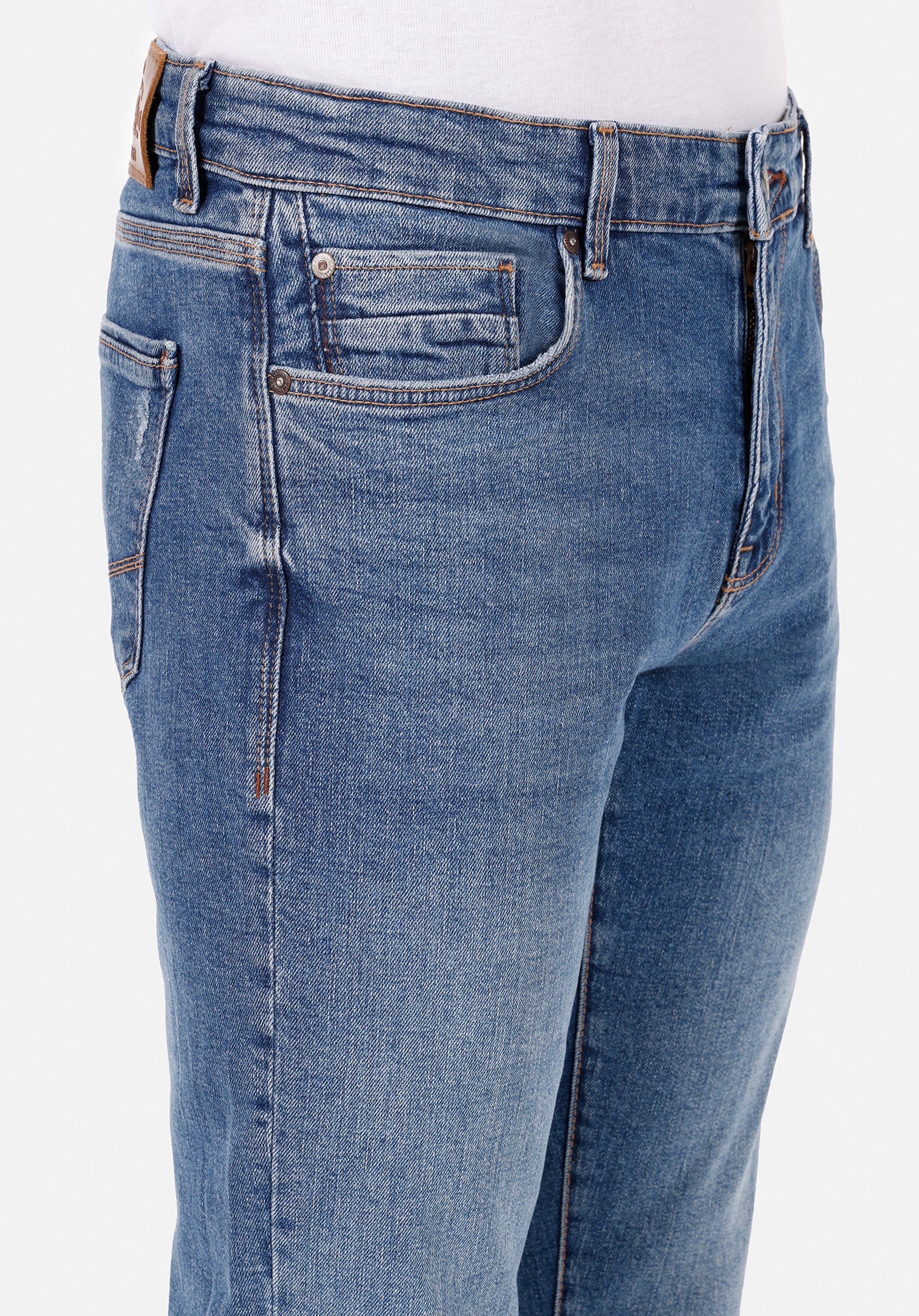 Slim Fit Düşük Bel Dar Paça Erkek İndigo Jean Pantolon