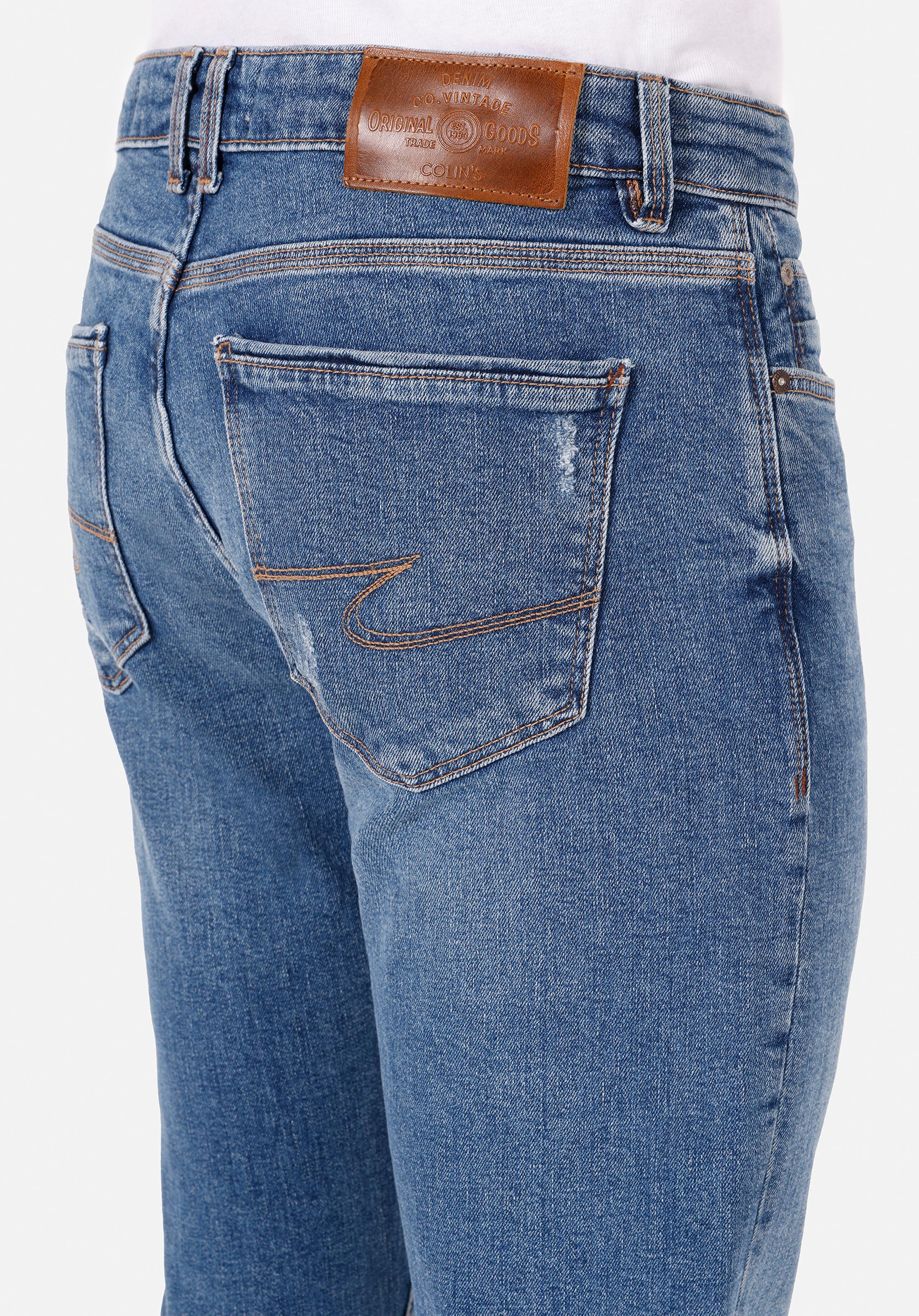 Slim Fit Düşük Bel Dar Paça Erkek İndigo Jean Pantolon