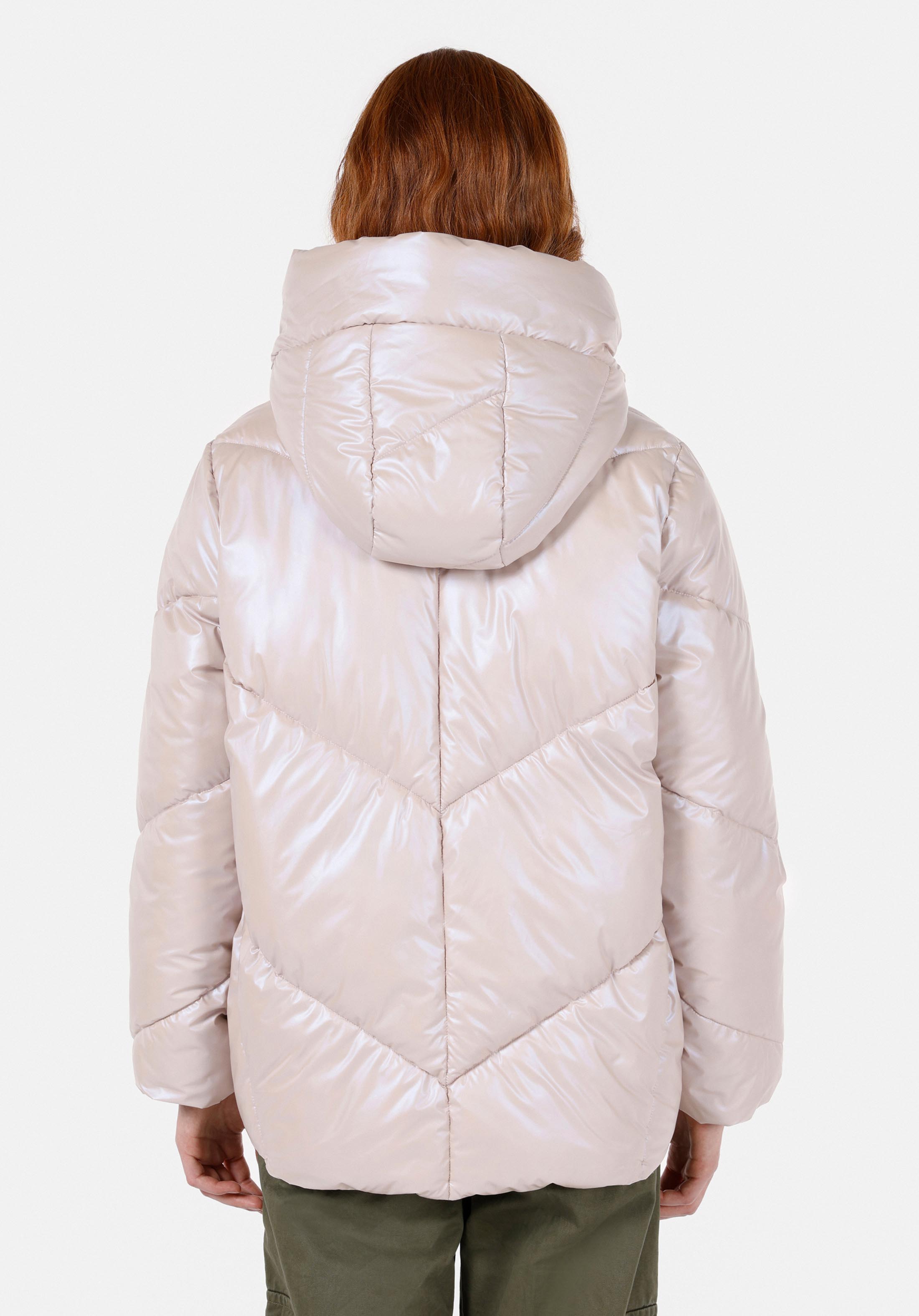 Regular Fit Kapüşonlu    Kadın Pembe Mont