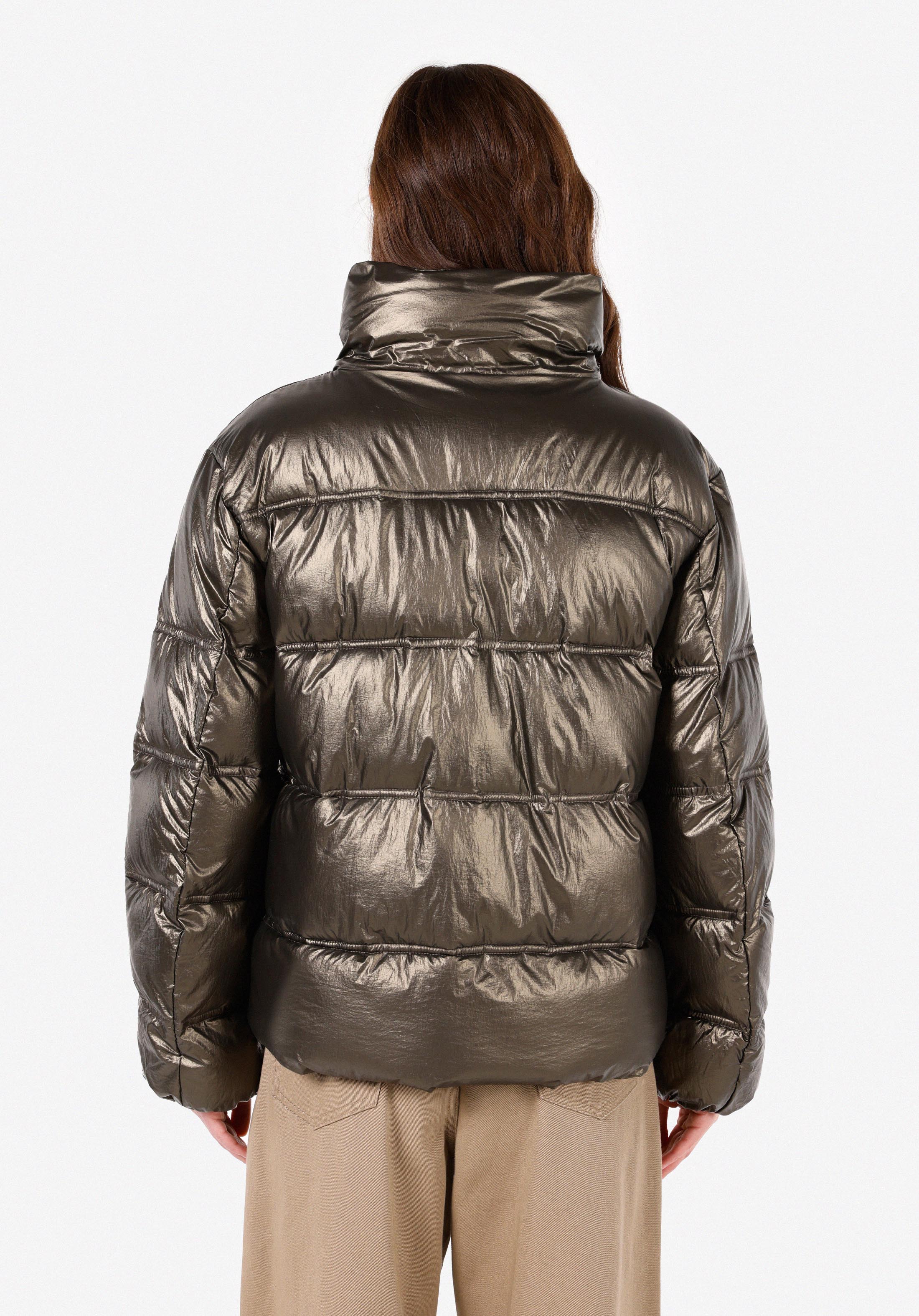 Regular Fit Kapüşonlu    Kadın Yeşil Mont