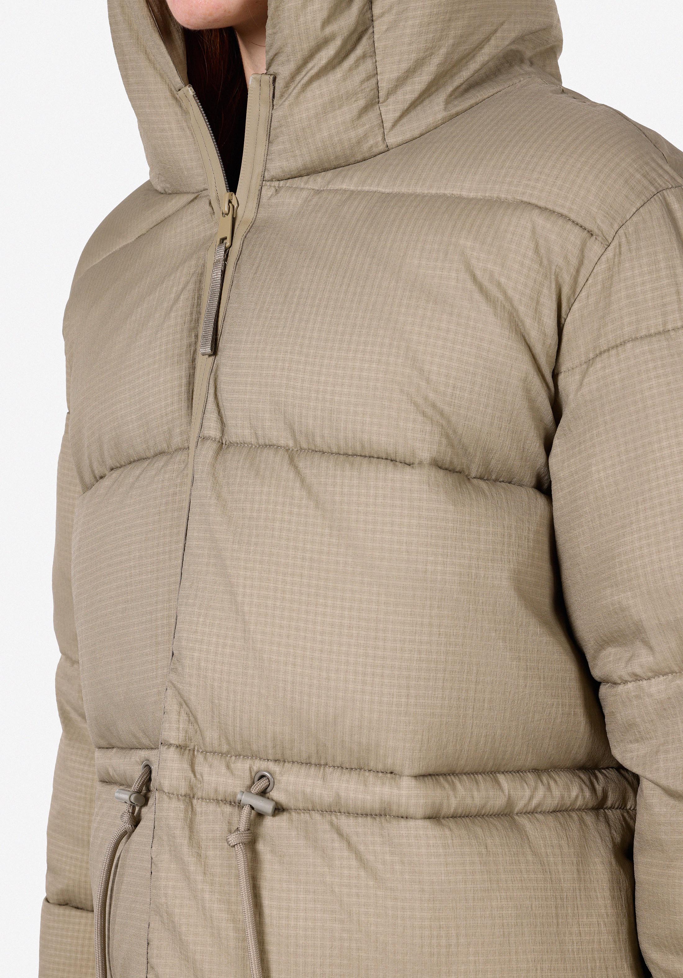 Regular Fit Kapüşonlu    Kadın Yeşil Mont