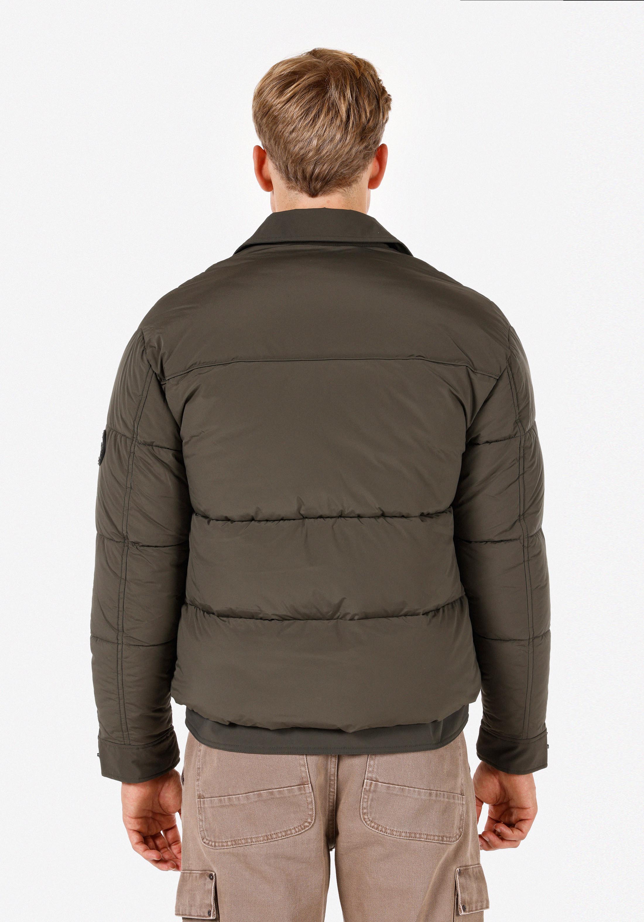 Slim Fit     Erkek Yeşil Mont