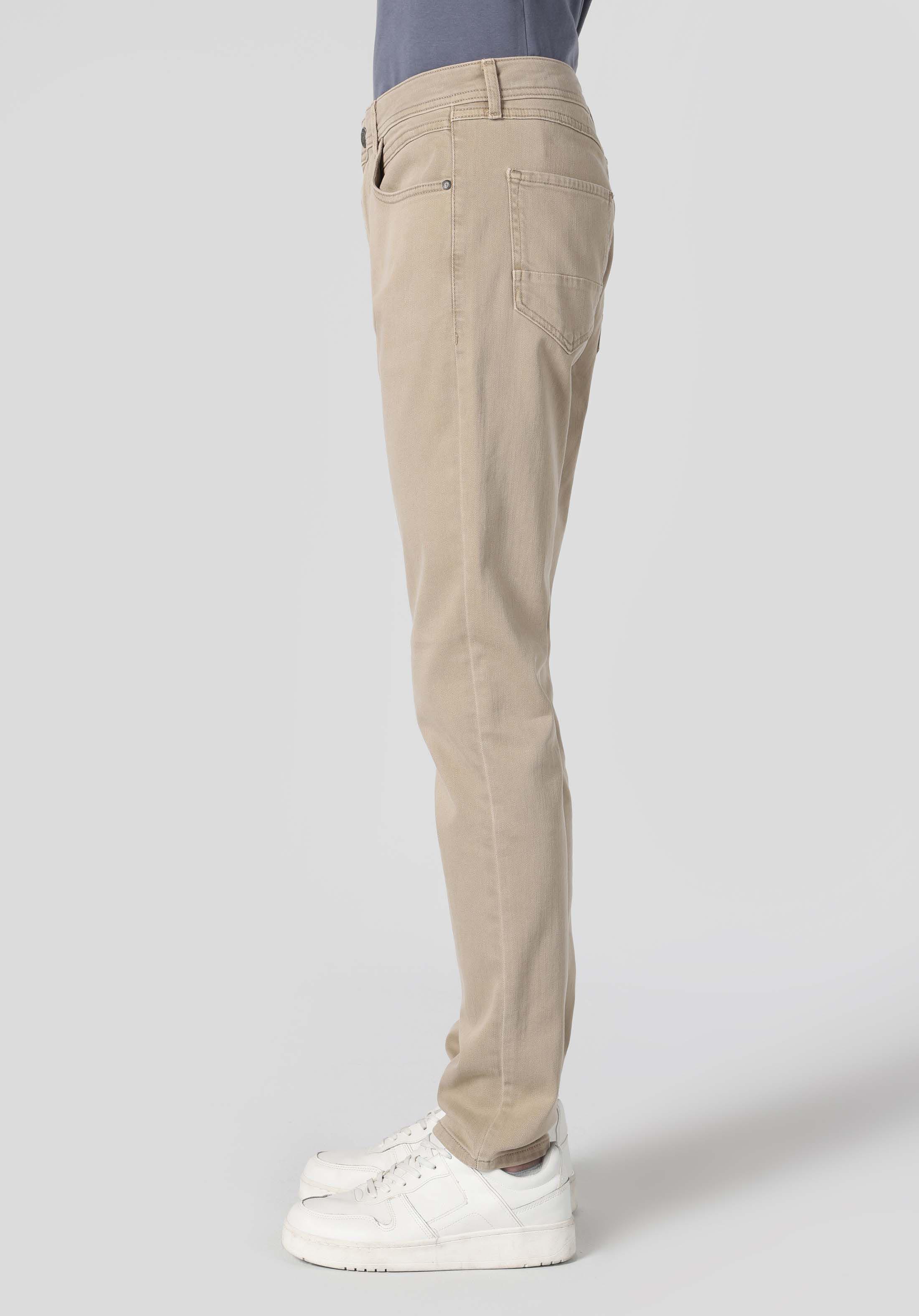 Straight Fit Orta Bel Düz Paça Erkek Bej  Pantolon