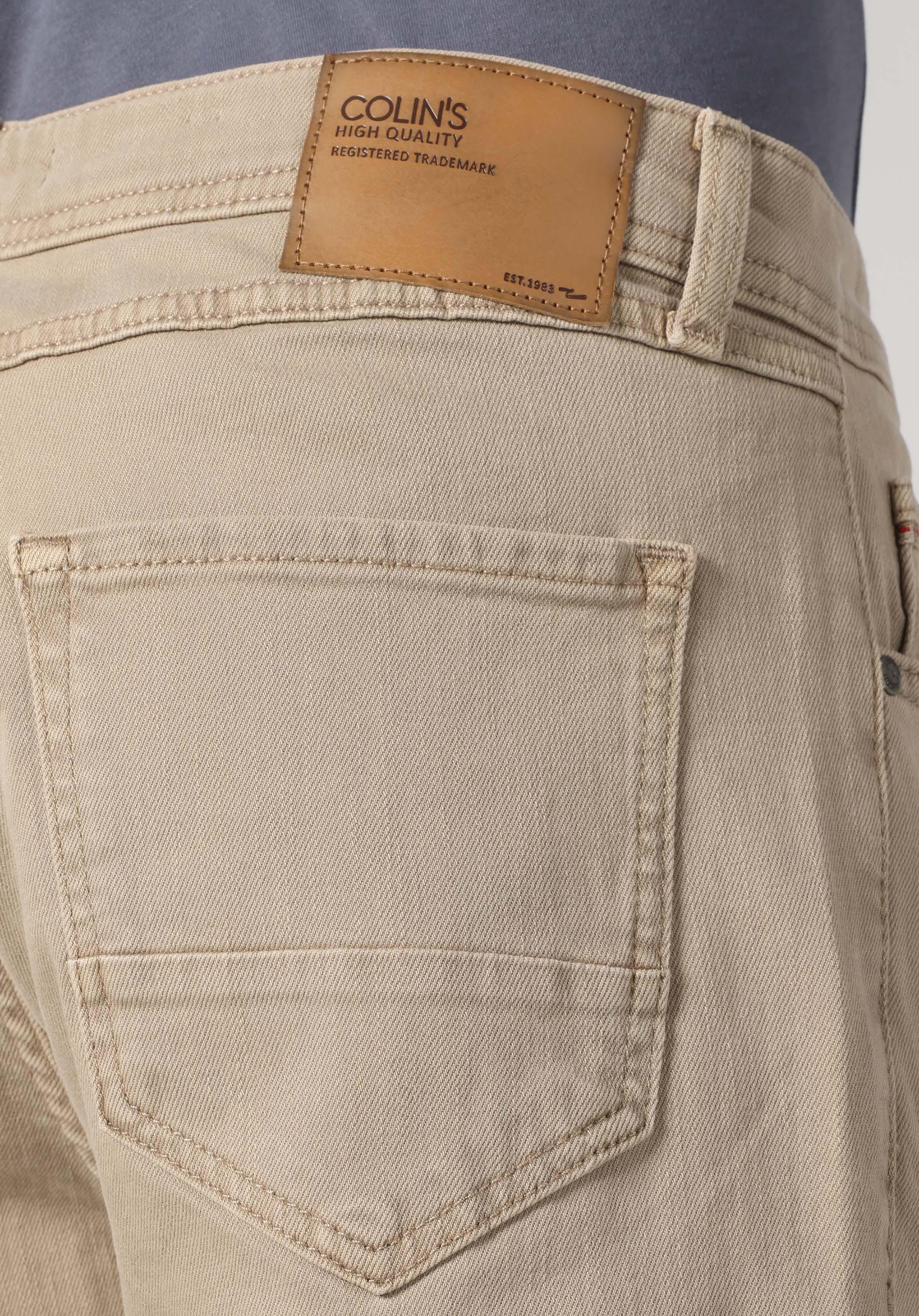 Straight Fit Orta Bel Düz Paça Erkek Bej  Pantolon