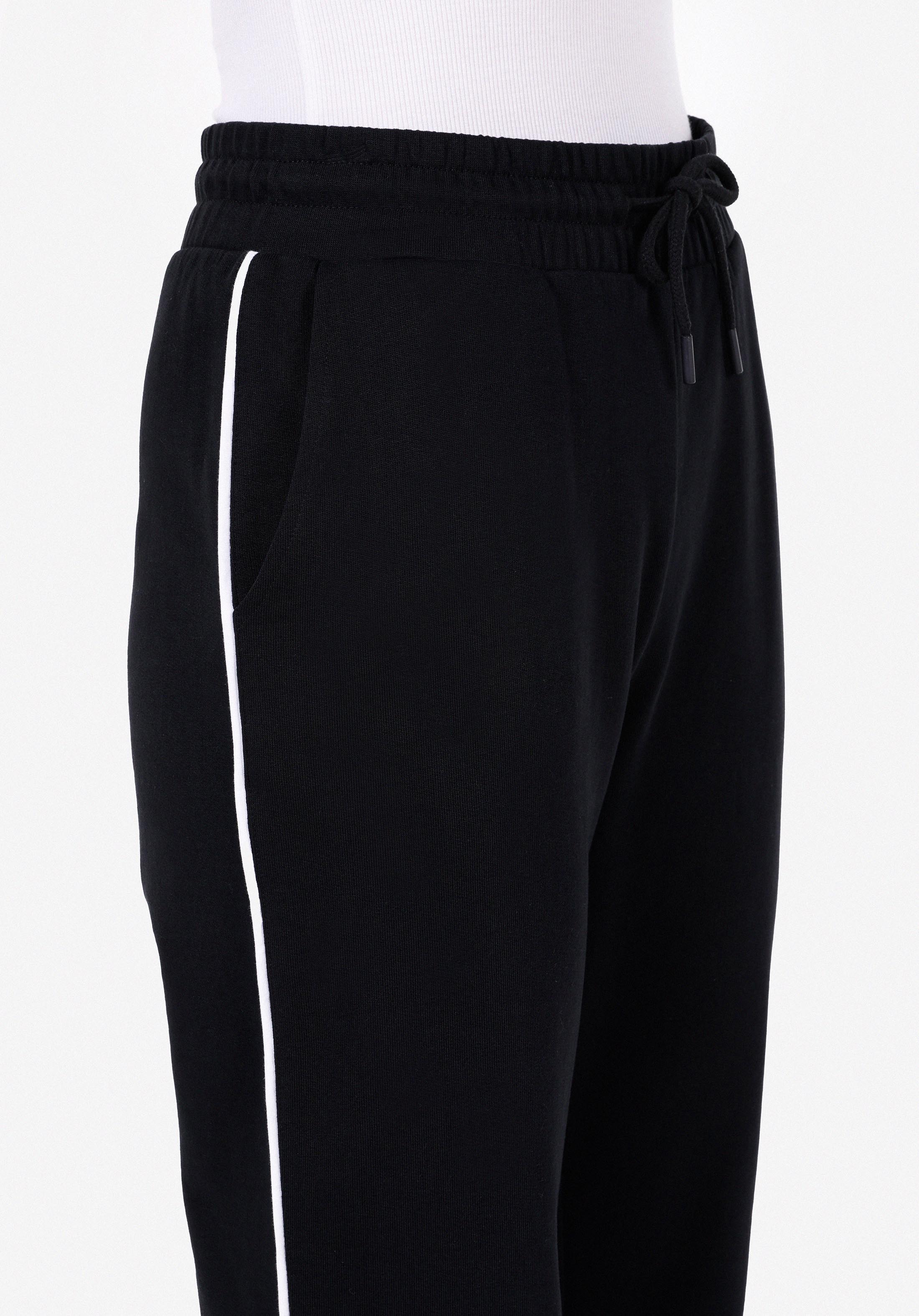 Regular Fit Orta Bel Düz Kadın Siyah Eşofman Altı