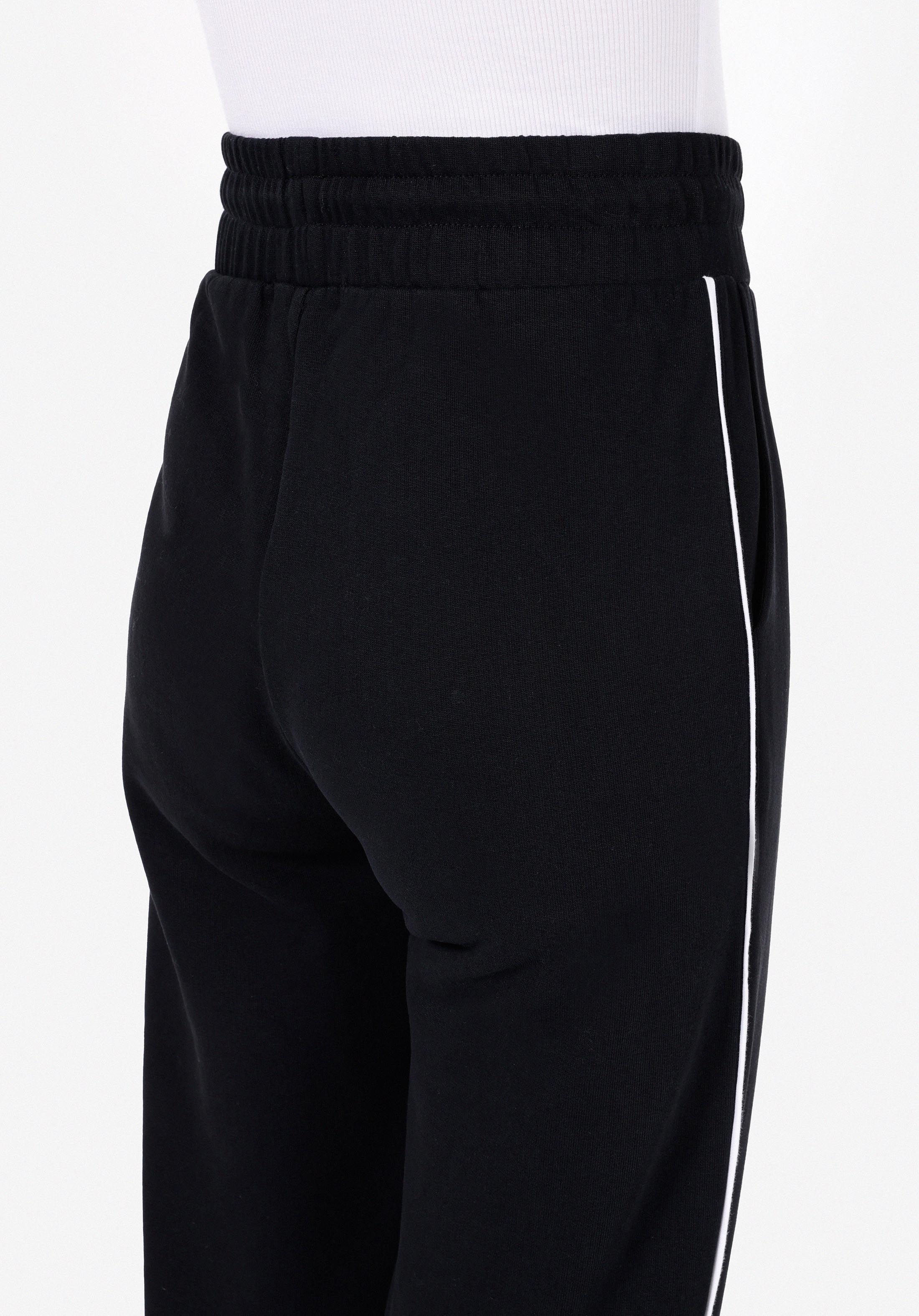 Regular Fit Orta Bel Düz Kadın Siyah Eşofman Altı