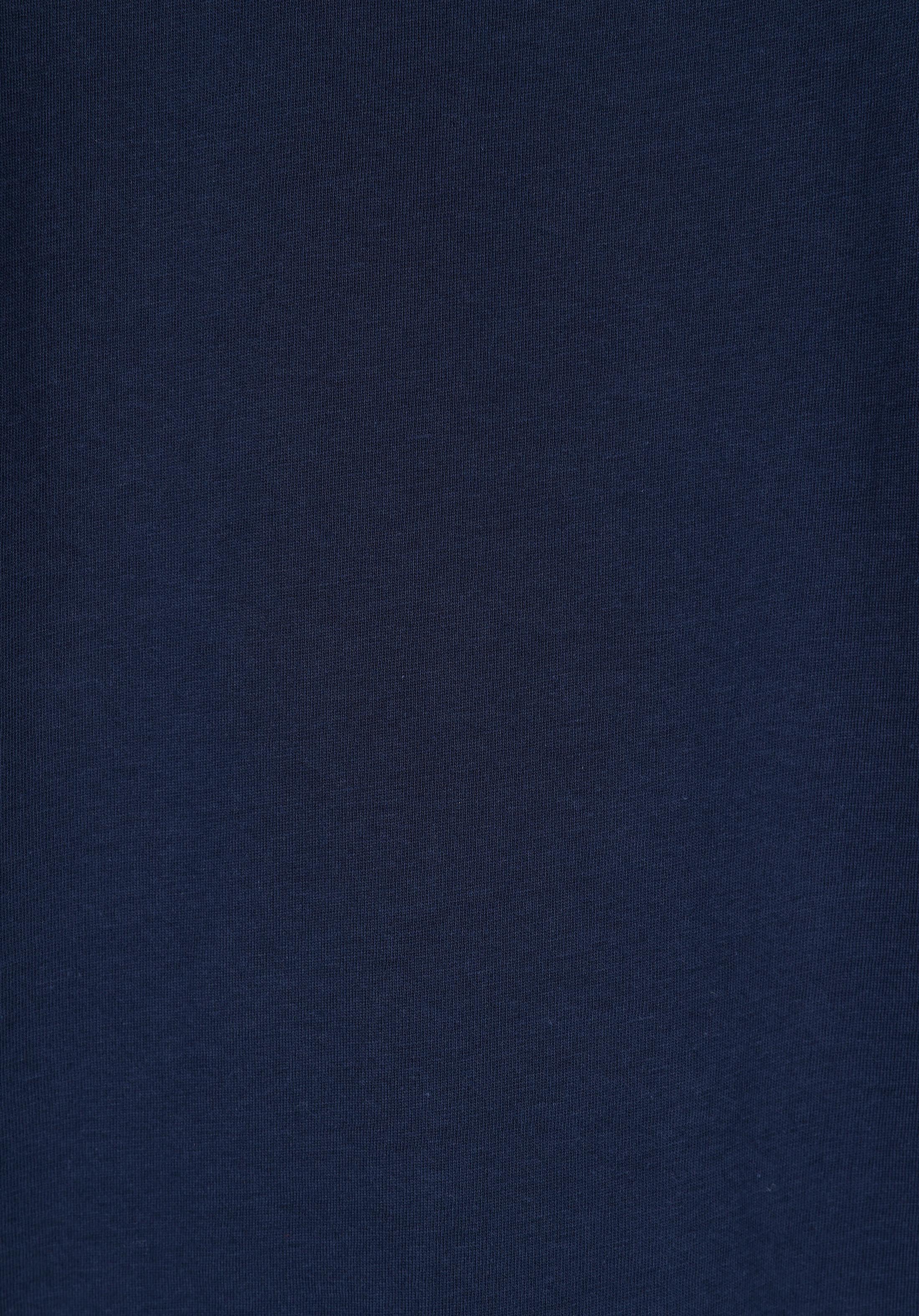 Regular Fit Yuvarlak Yaka Nakışlı Kadın Lacivert Kısa Kol Tişört