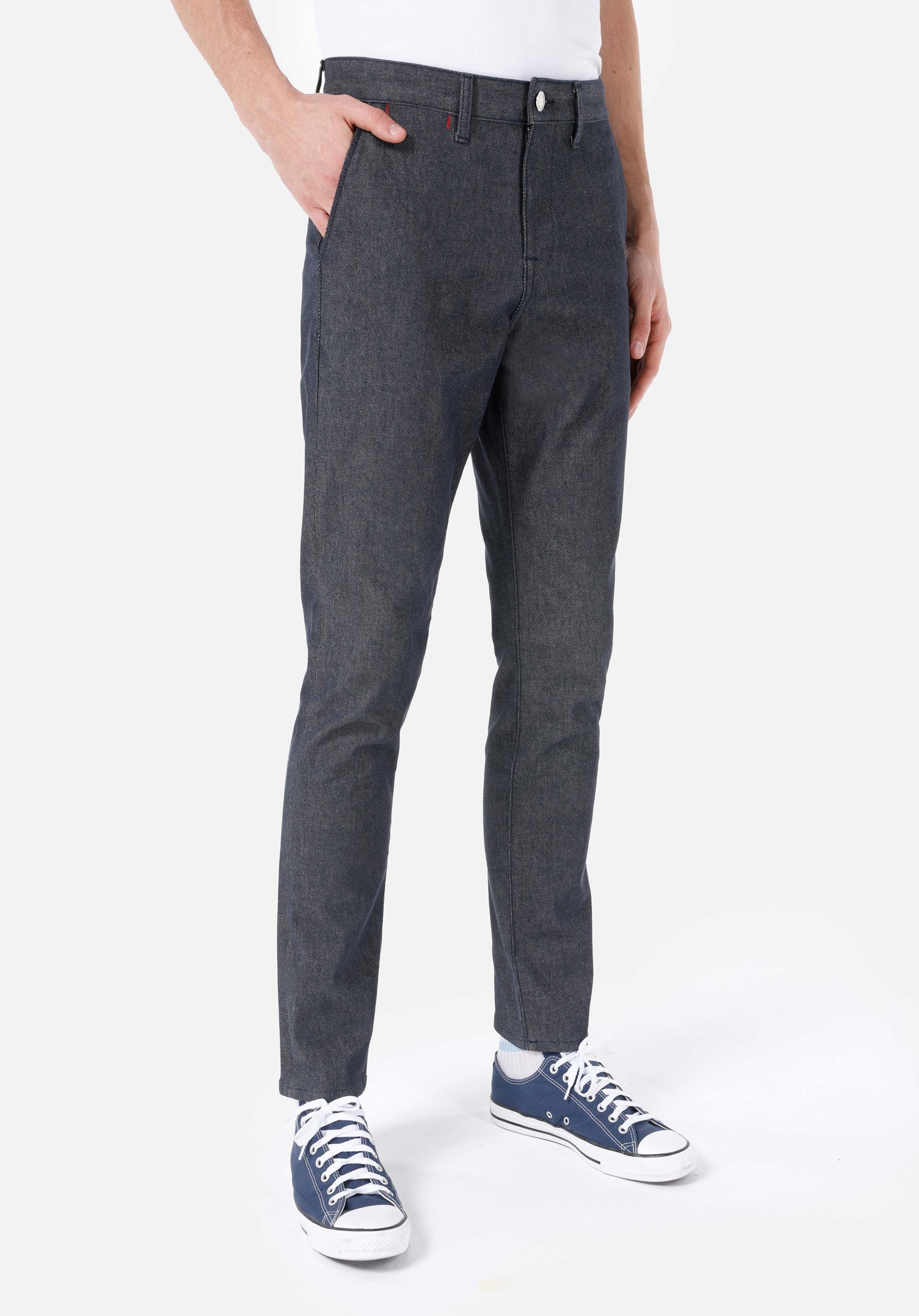 Regular Fit Orta Bel Düz Paça Erkek Koyu İndigo Jean Pantolon