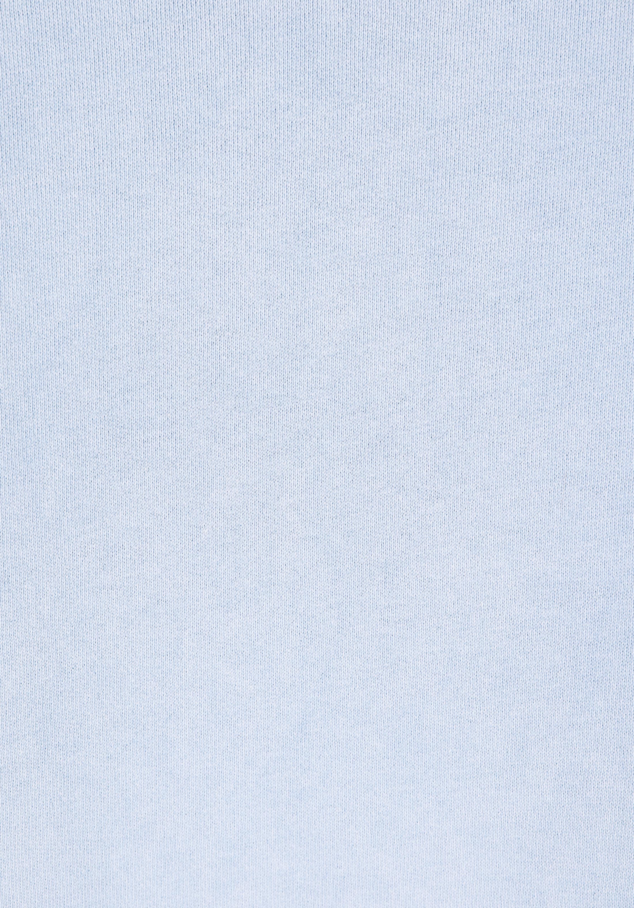 Regular Fit Yuvarlak Yaka Baskılı Kadın Mavi Sweatshirt