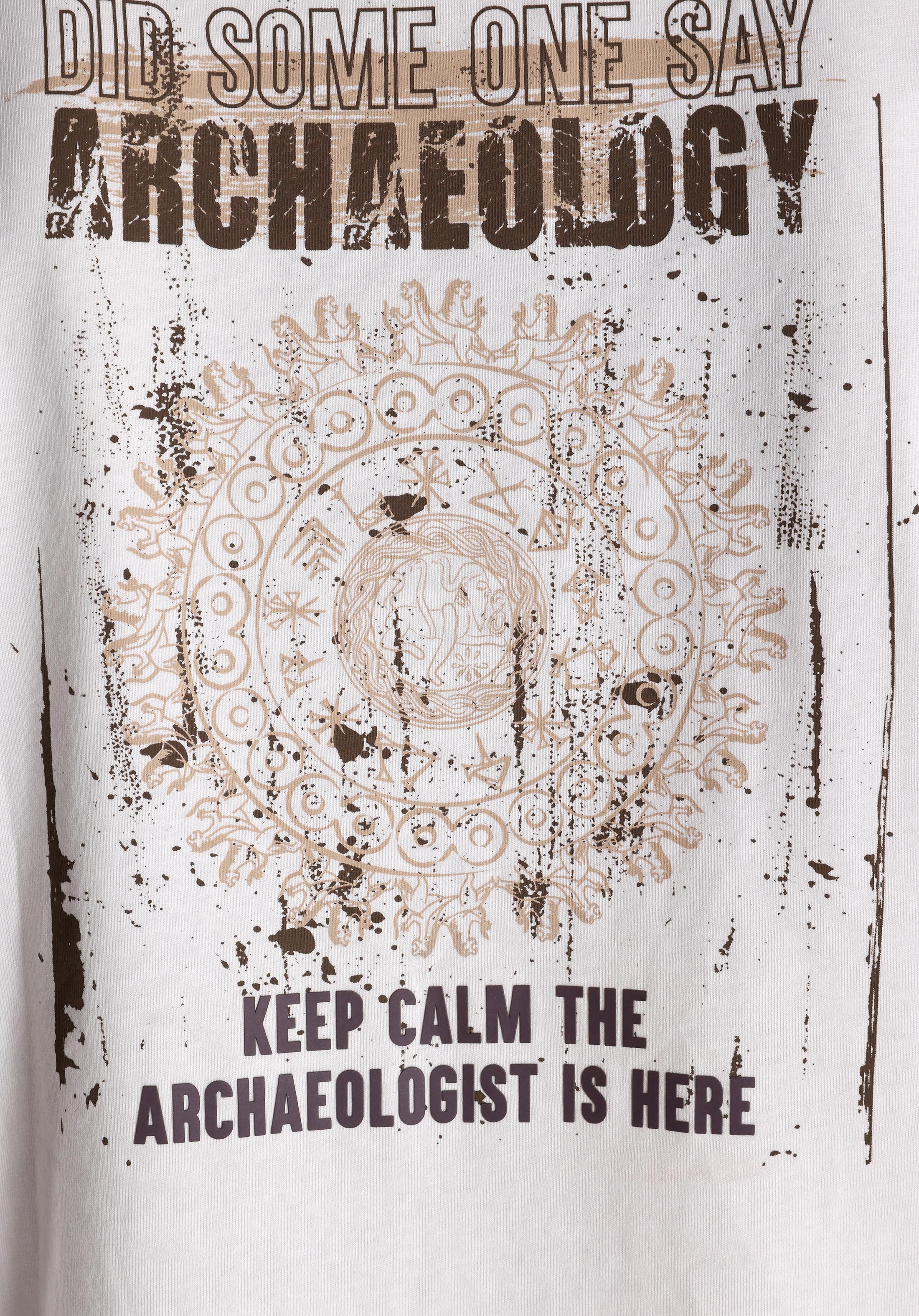 Comfort Fit Yuvarlak Yaka Düz Erkek Ekru Kısa Kol Tişört