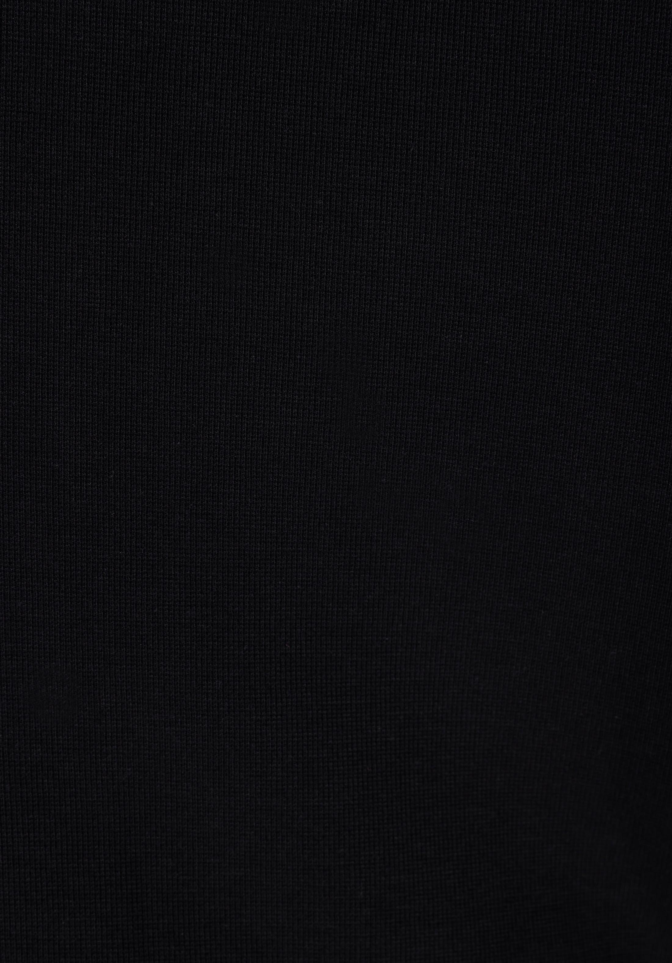 Regular Fit Shirt Neck Düz Erkek Siyah Uzun Kol Gömlek