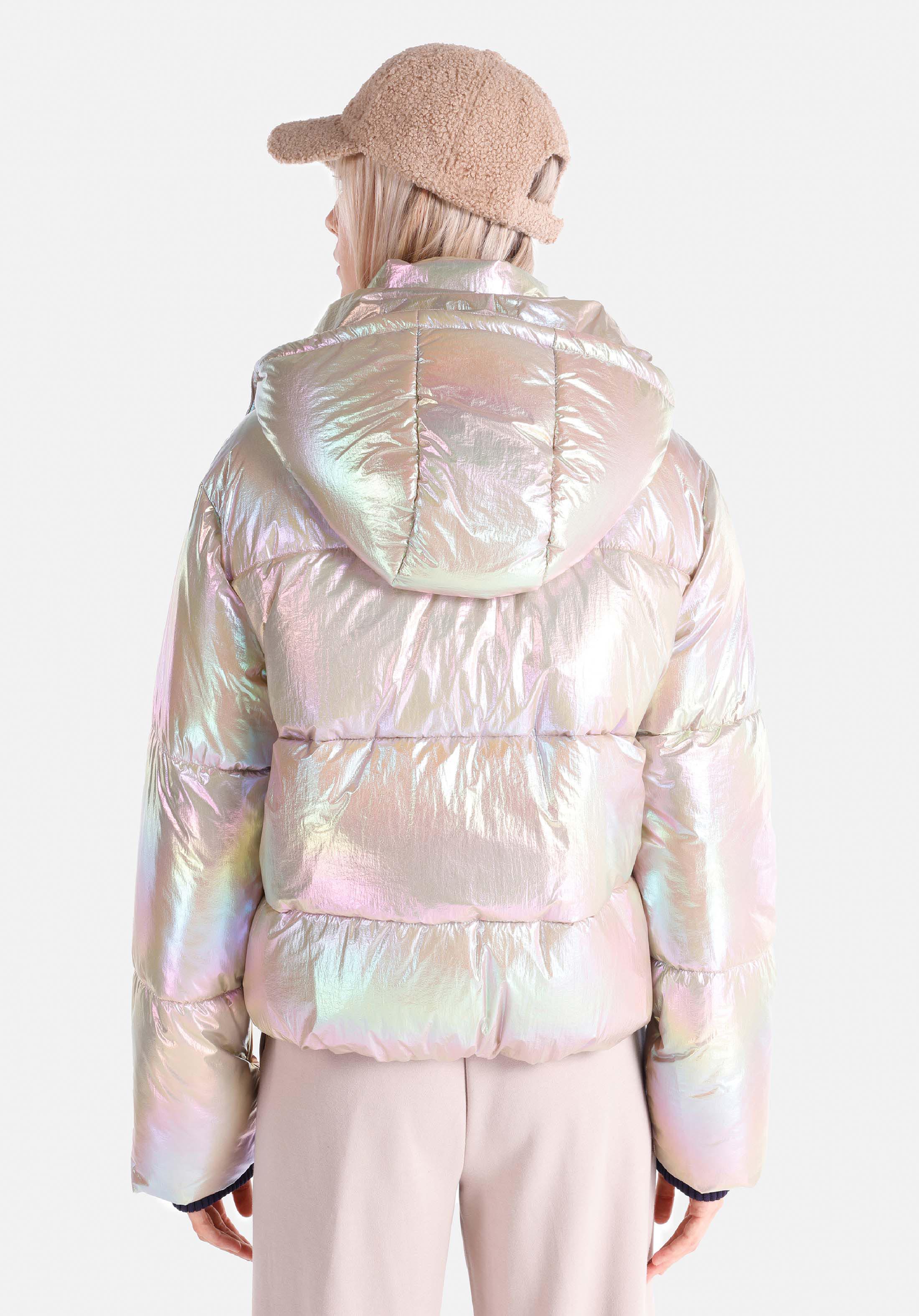 Regular Fit Kapüşonlu Fermuarlı Astarlı  Kadın Pembe Mont
