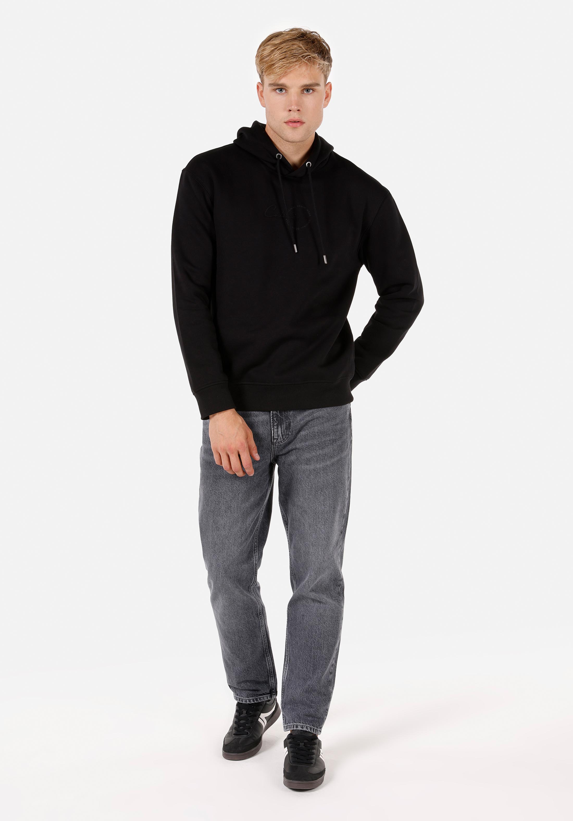 Comfort Fit   Erkek Siyah Sweatshirt