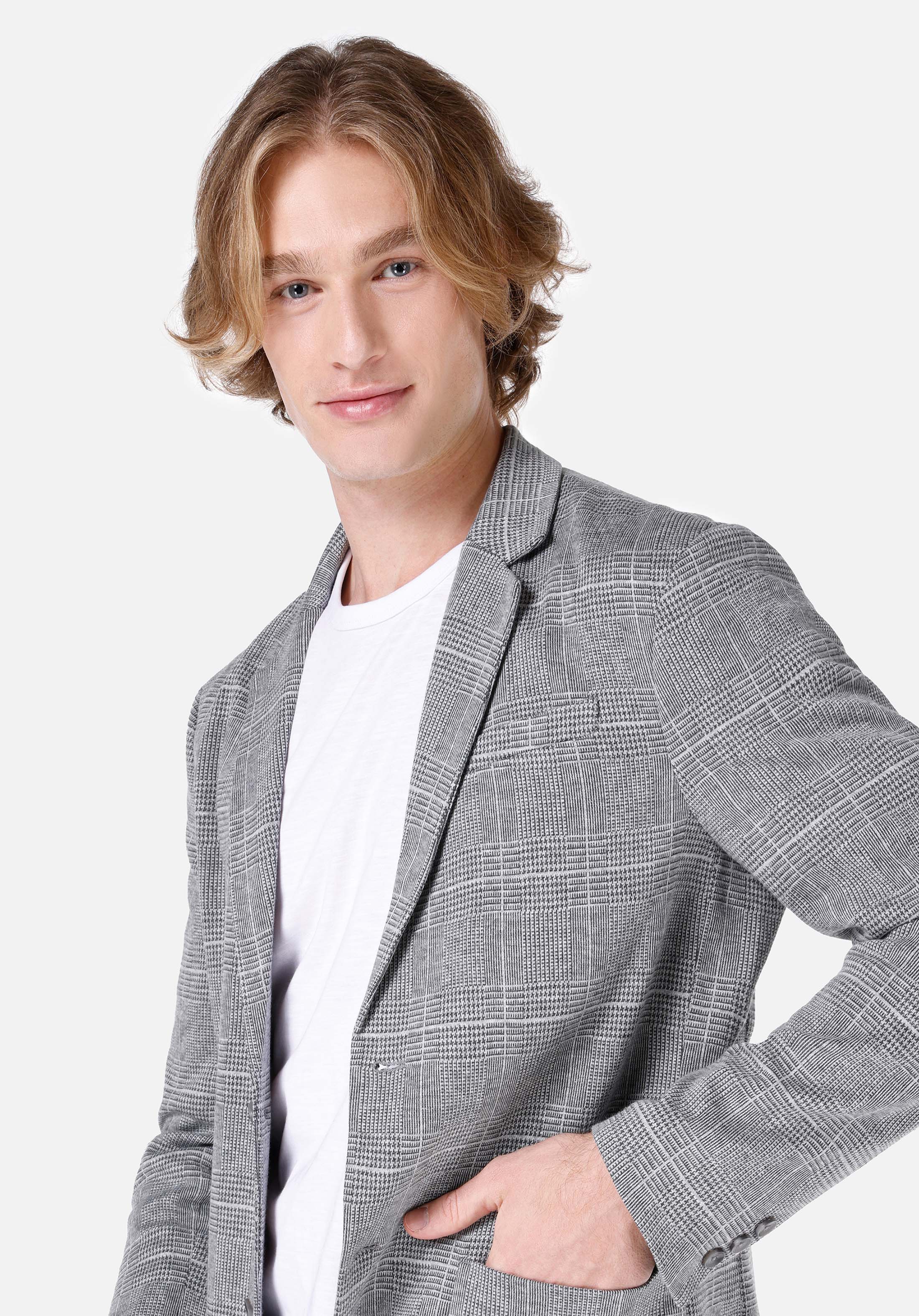 Slim Fit    Erkek Gri Ceket