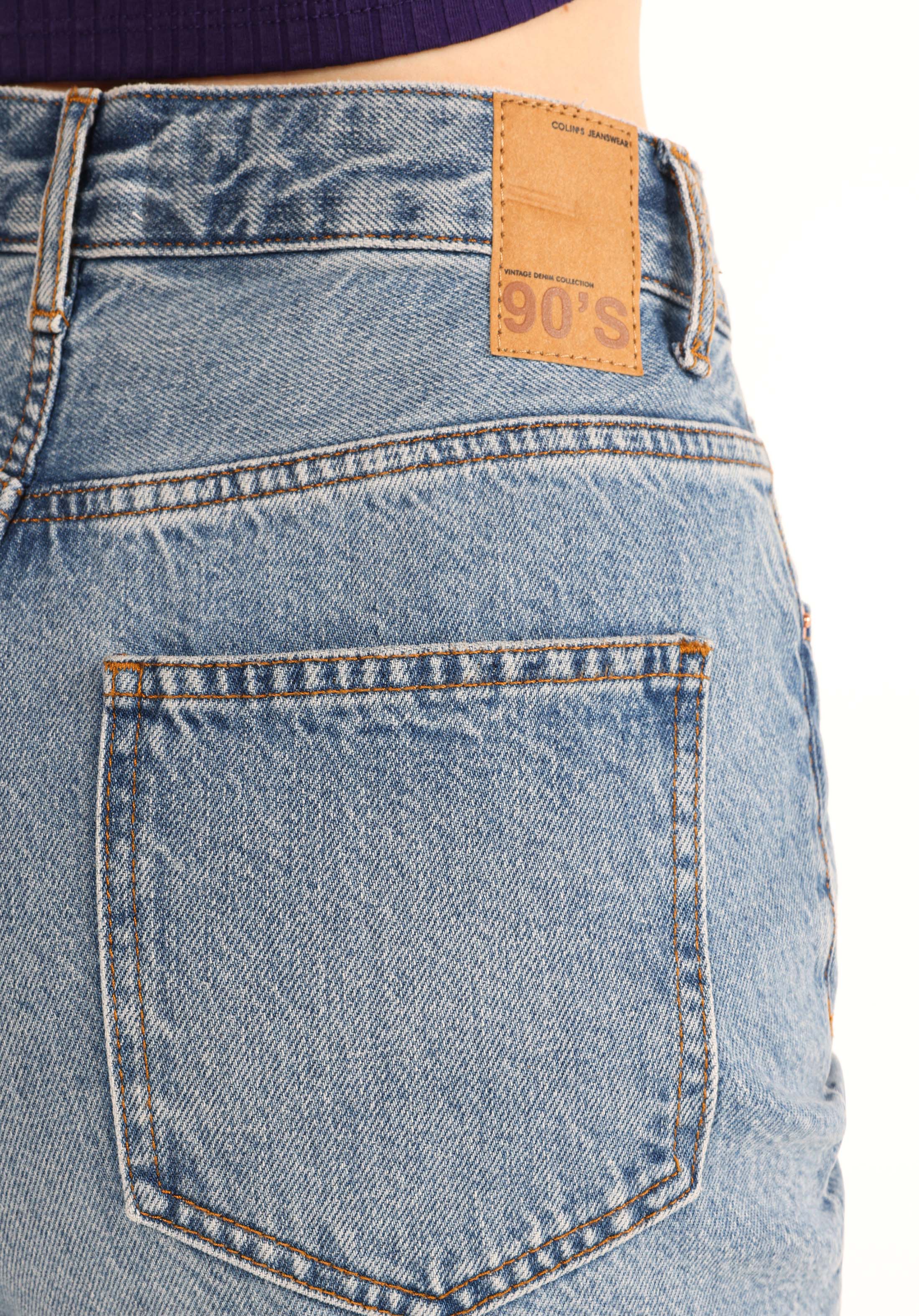 Barrel Fit Yüksek Bel Daralan Paça Kadın İndigo Jean Pantolon