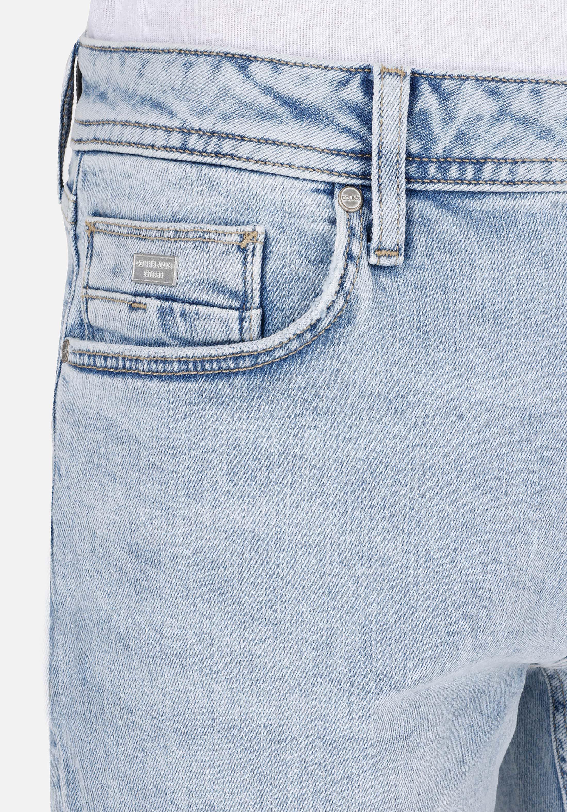 Straight Fit Düşük Bel  Erkek Açık Mavi Jean Şort