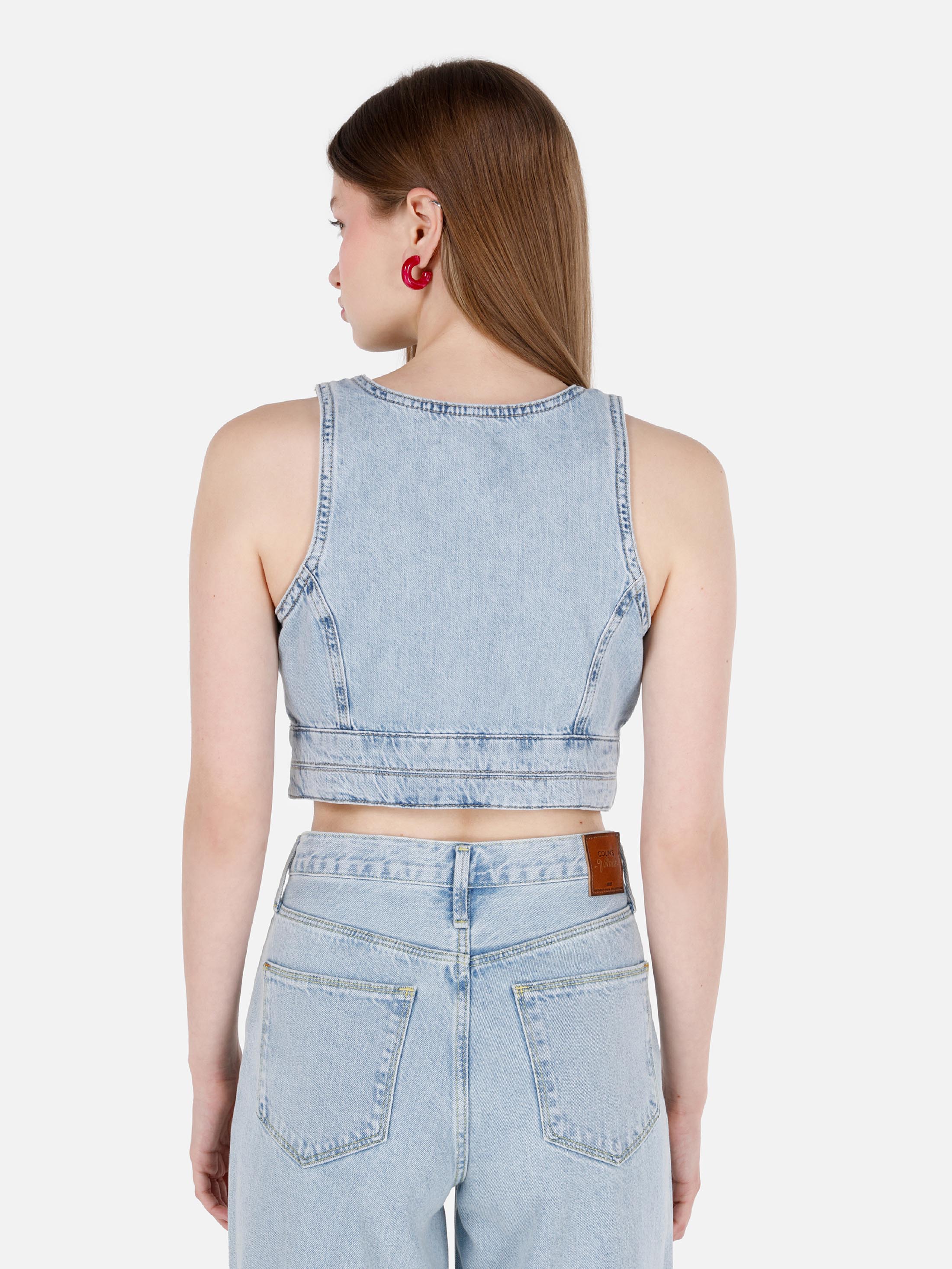 Slim Fit   Kadın Mavi Gömlek