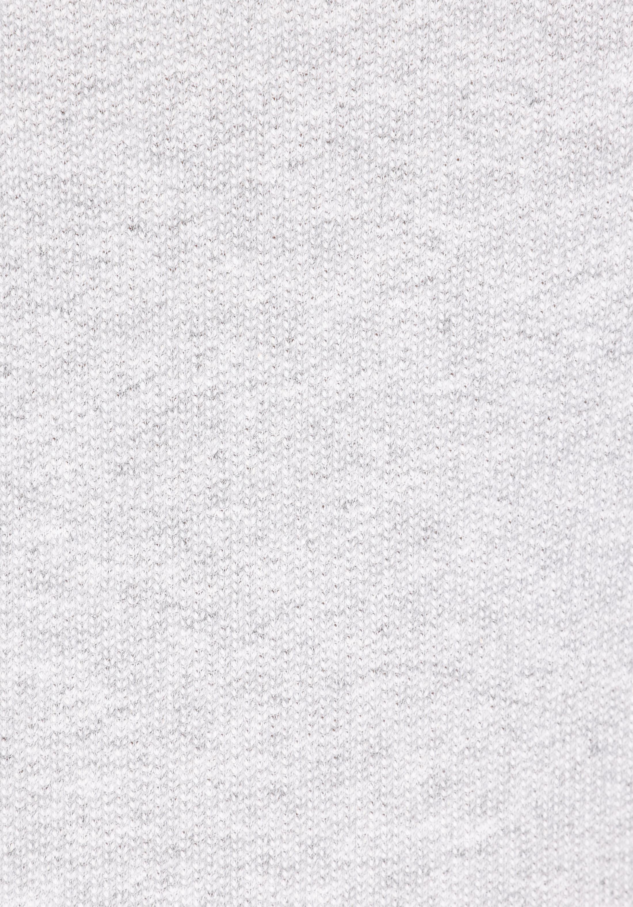 Regular Fit Shirt Neck Düz Kadın Gri Uzun Kol Tişört