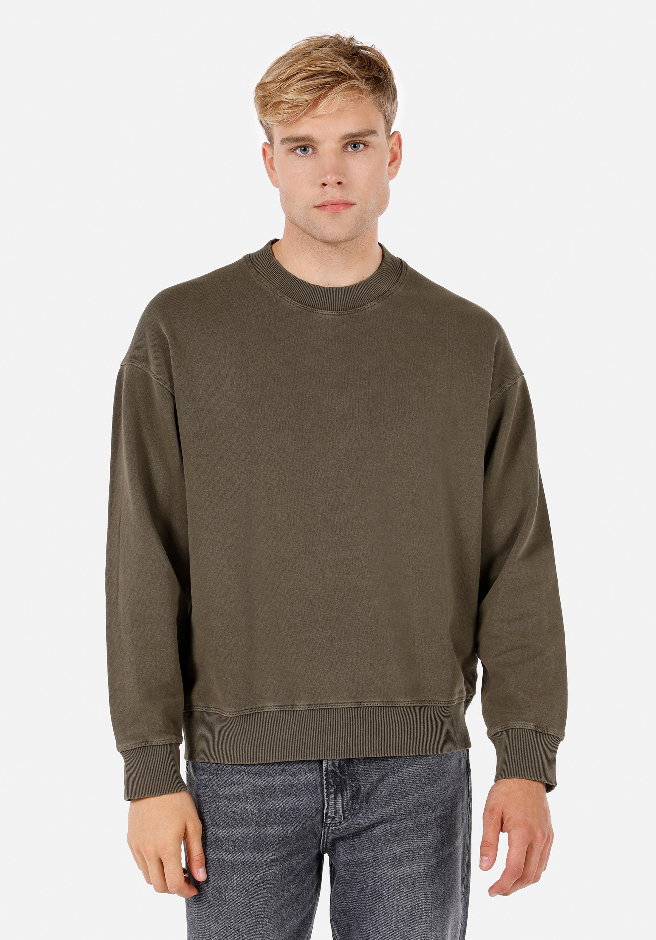 Oversize Fit   Erkek Yeşil Sweatshirt