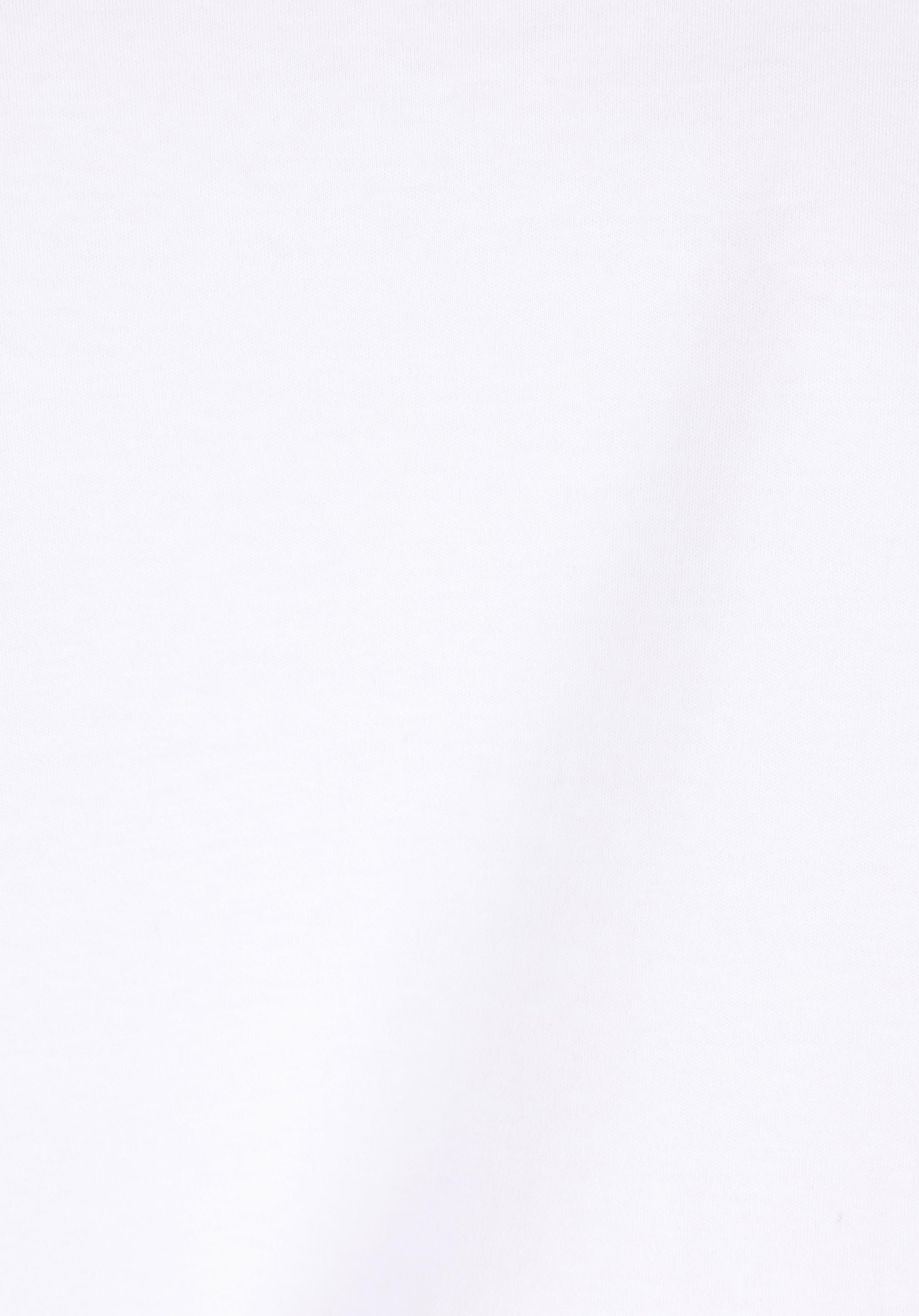 Regular Fit Yuvarlak Yaka Düz Kadın Beyaz Uzun Kol Tişört