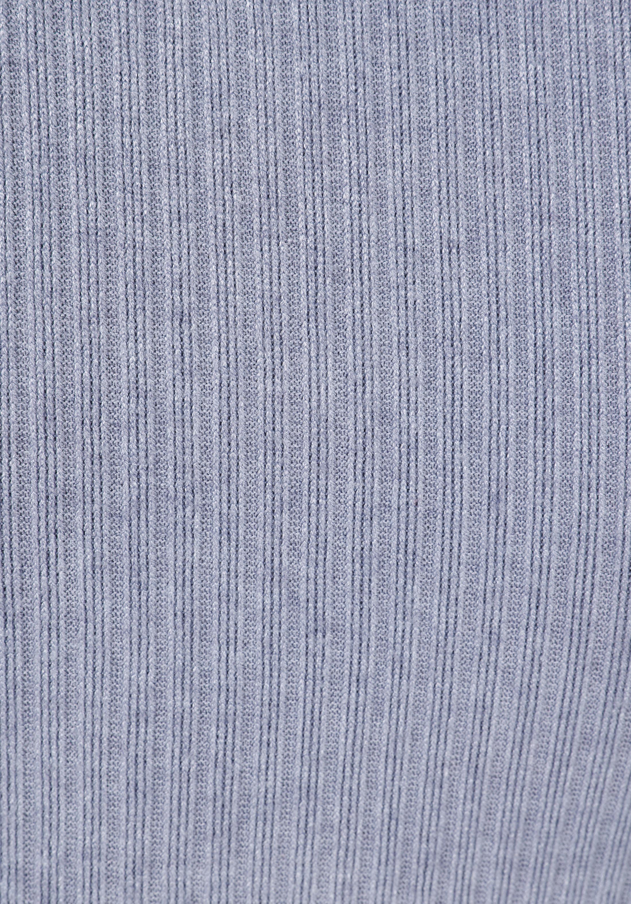 Slim Fit Yuvarlak Yaka Düz Kadın Mavi Uzun Kol Tişört