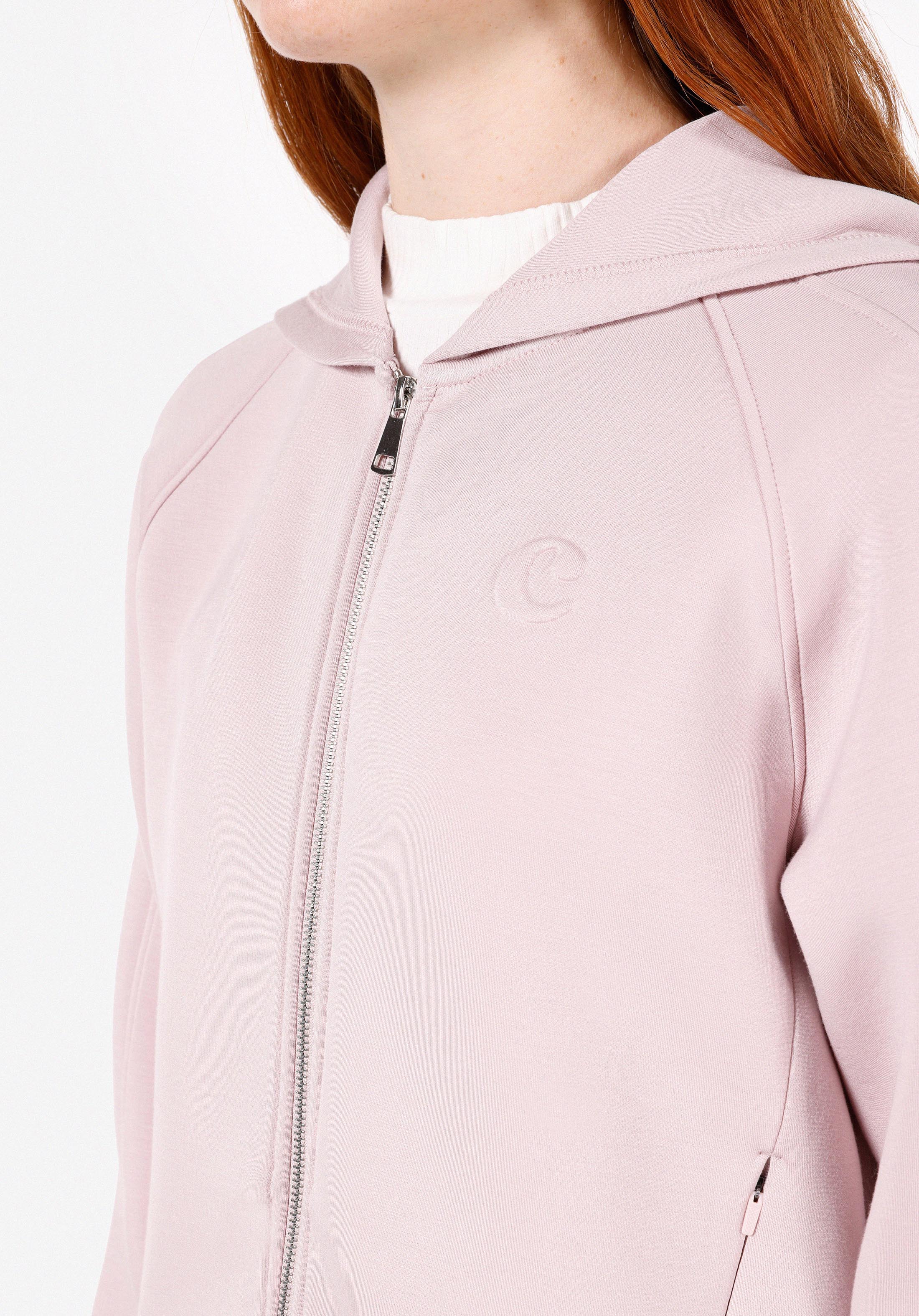 Regular Fit Kapüşonlu Düz Kadın Pembe Sweatshirt