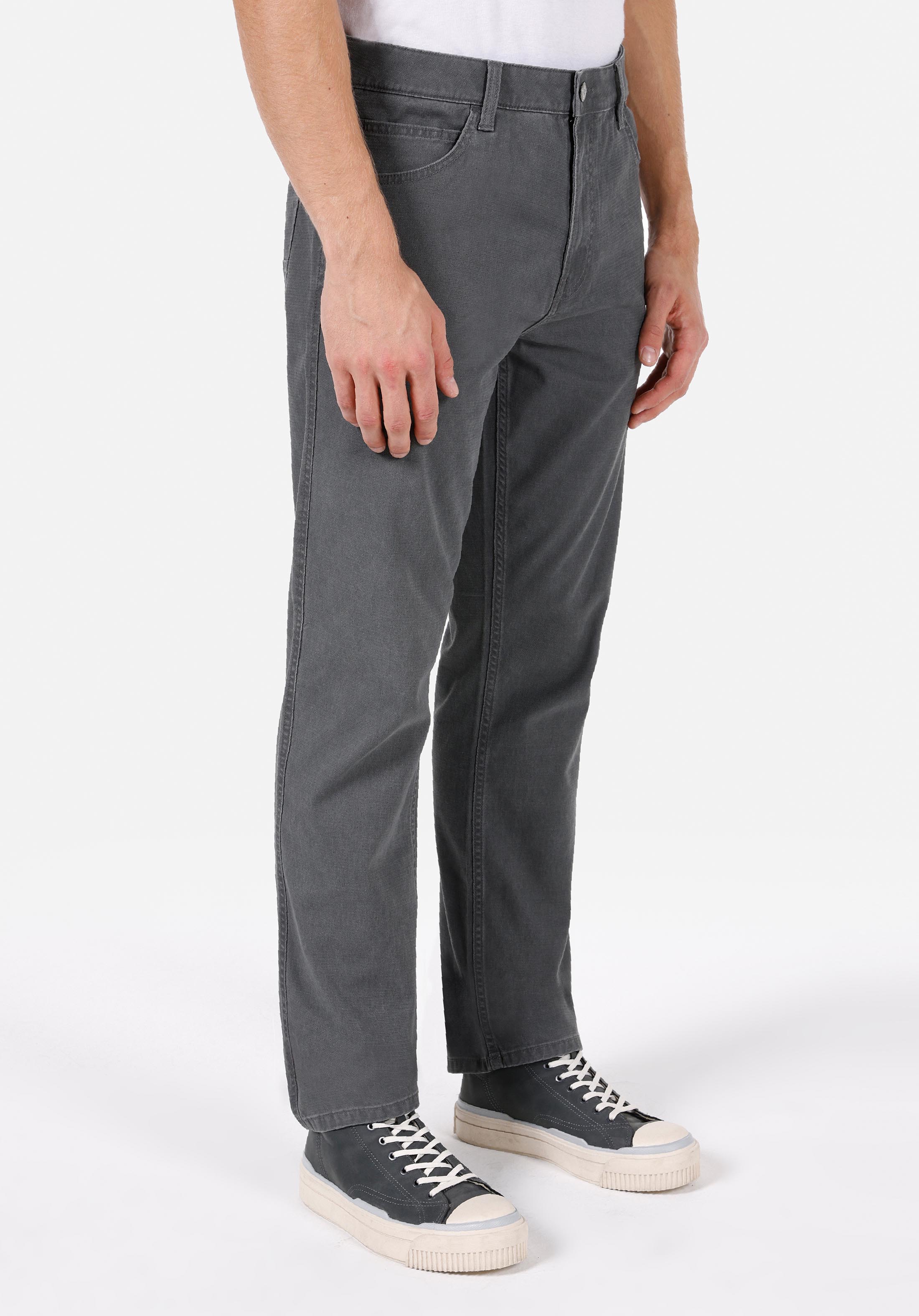 Regular Fit Orta Bel Uzun Paça Erkek Antrasit  Pantolon